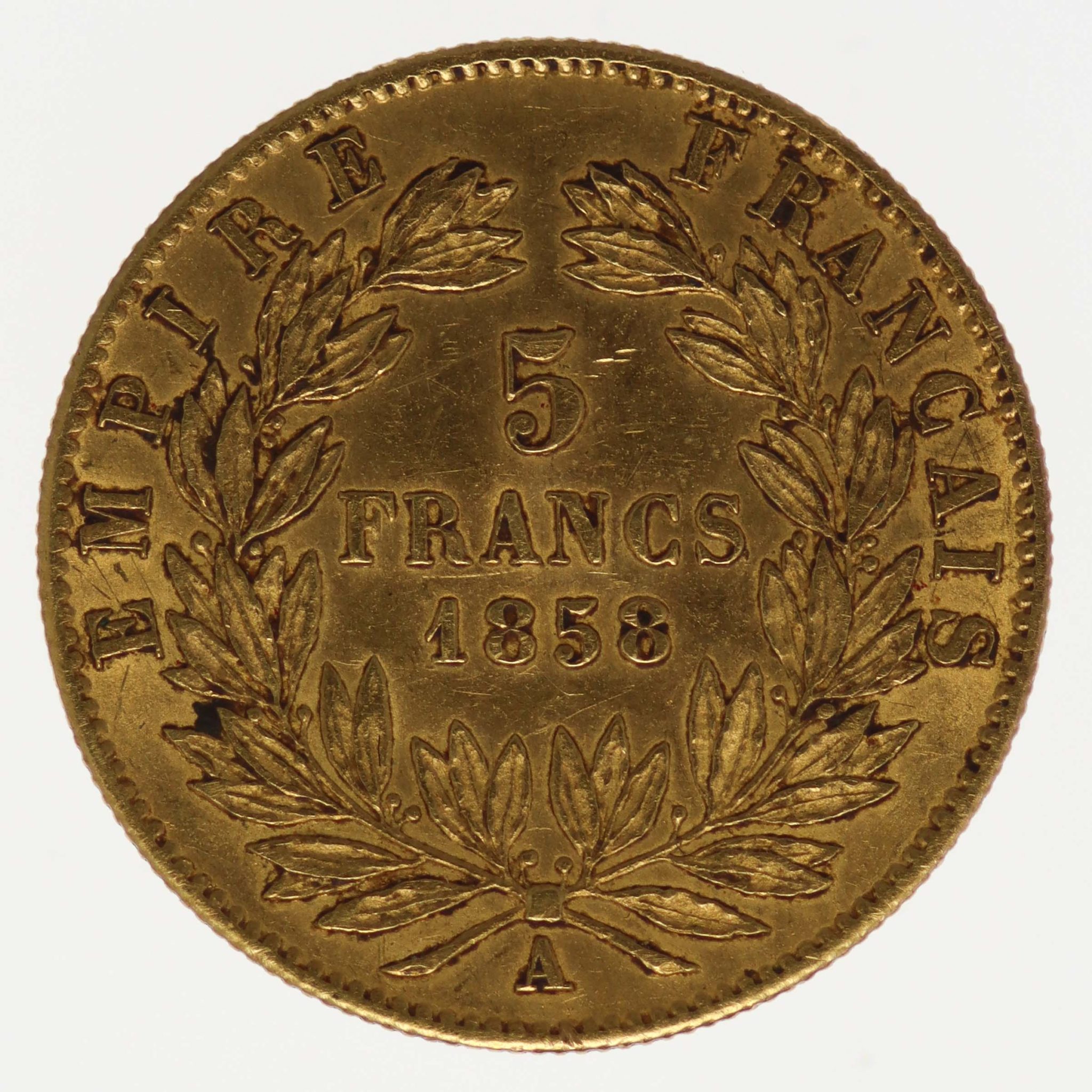 Frankreich Napoleon III. 5 Francs 1858 A
