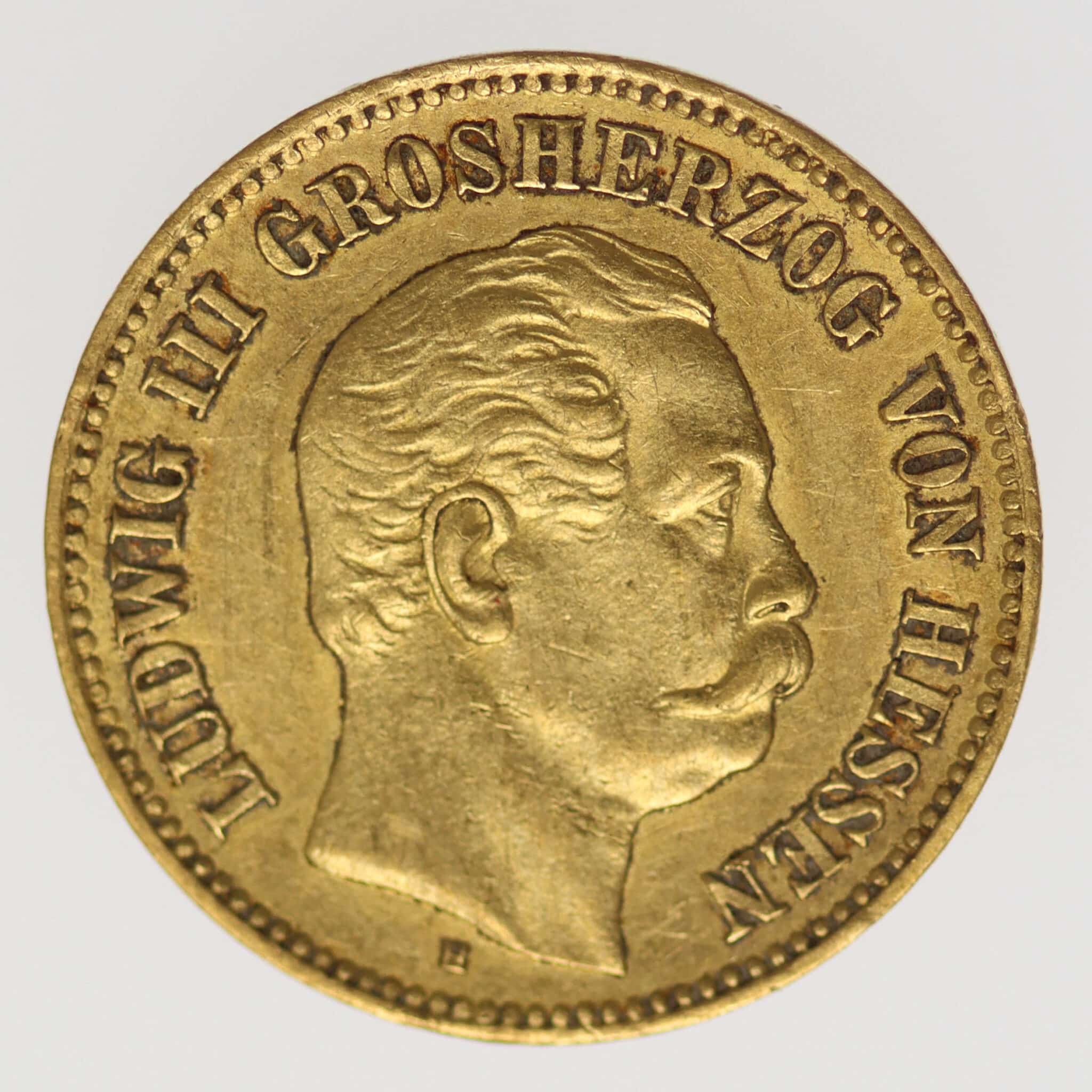 Hessen Ludwig III. 5 Mark 1877