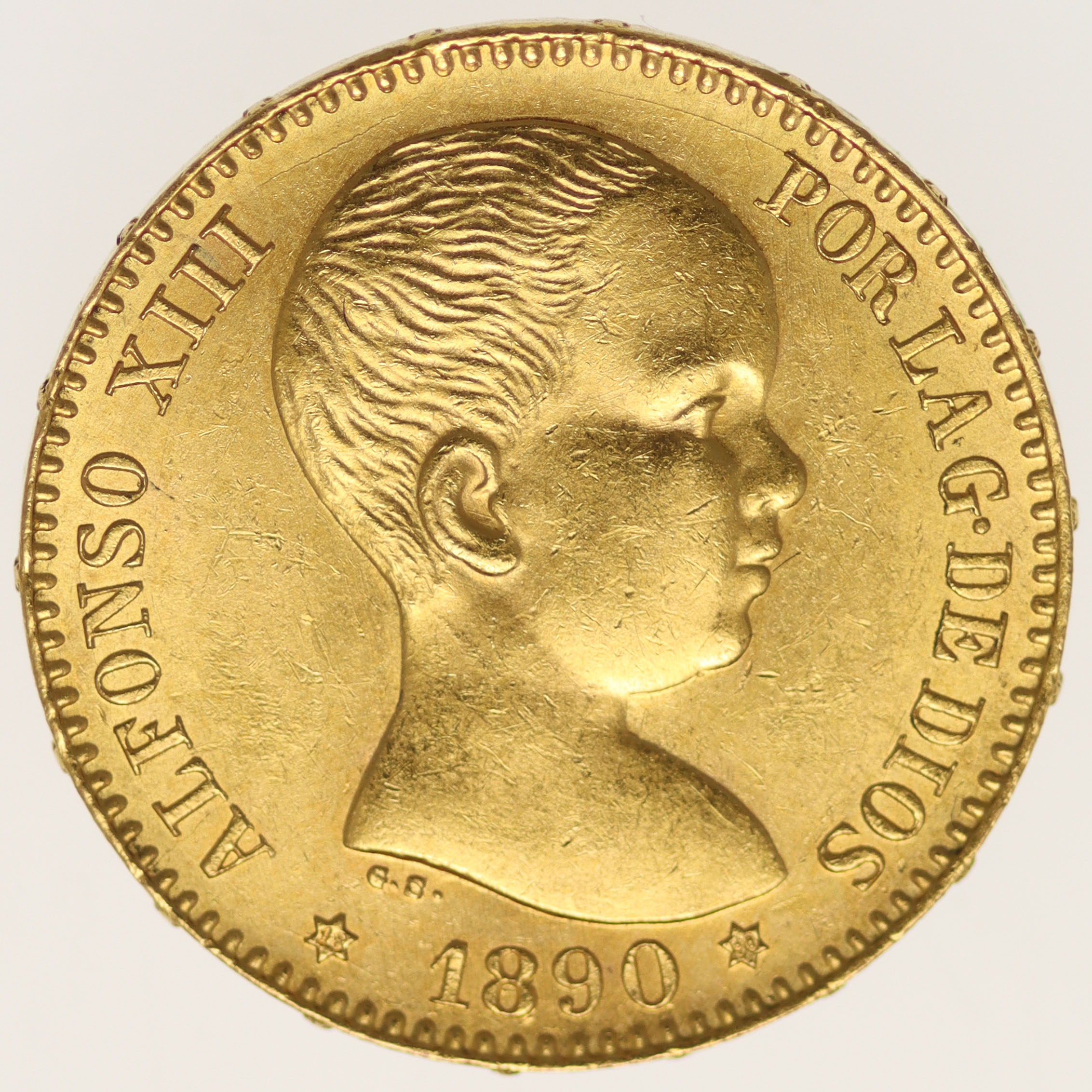 Spanien Alfonso XIII. 20 Pesetas 1890 / 18-90
