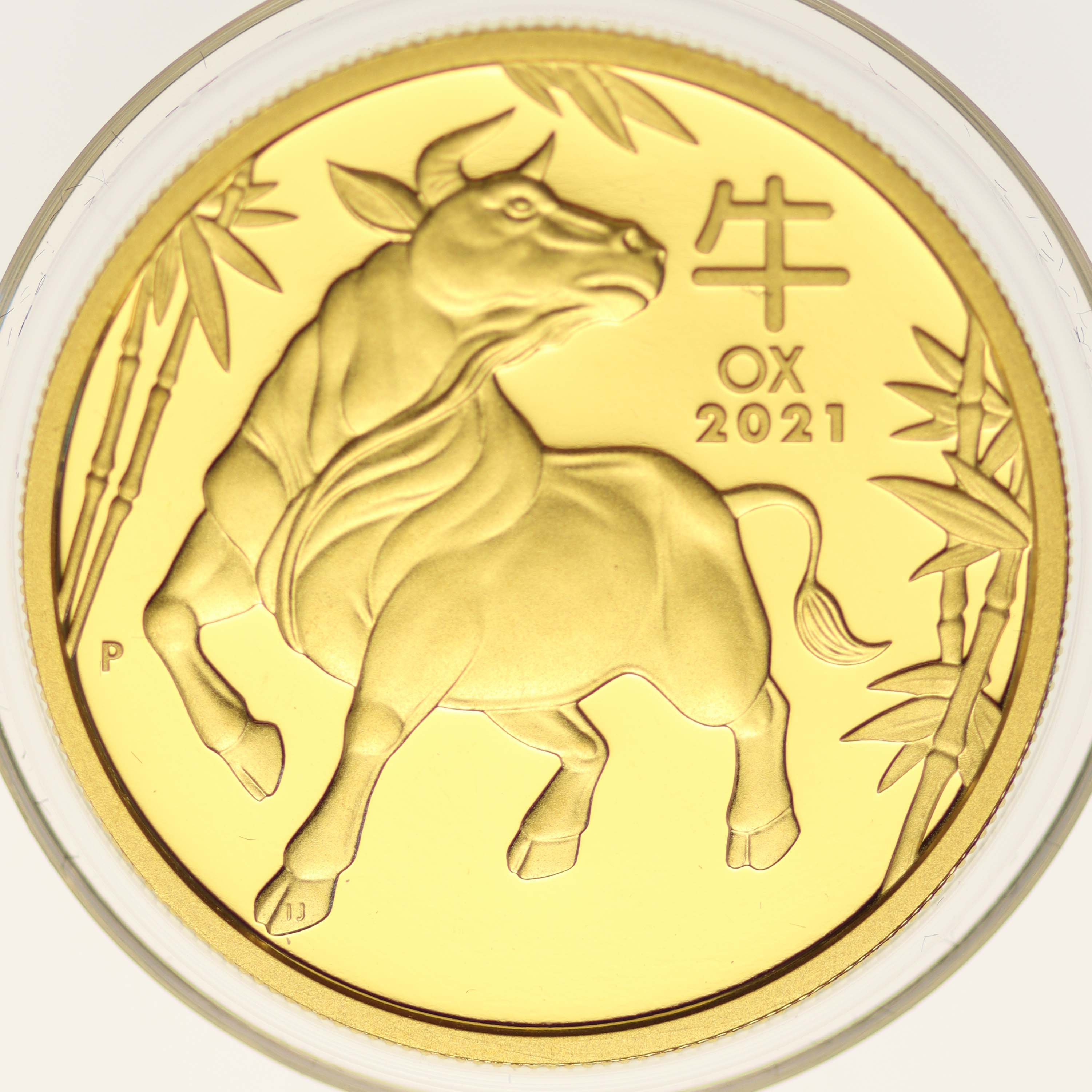 Australien Elisabeth II. 100 Dollars 2021 Ochse Proof Coin