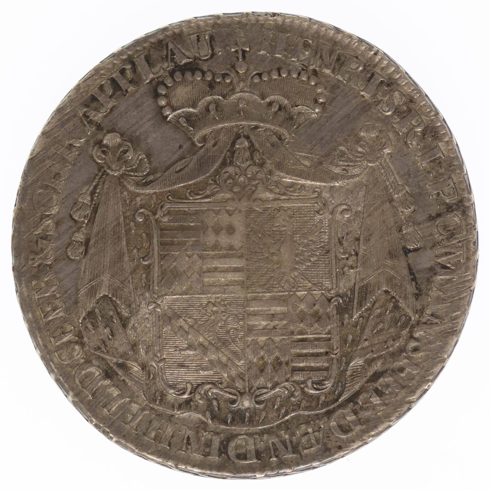 Mansfeld Bornstedt Heinrich Fürst von Fondi Reichstaler 1774