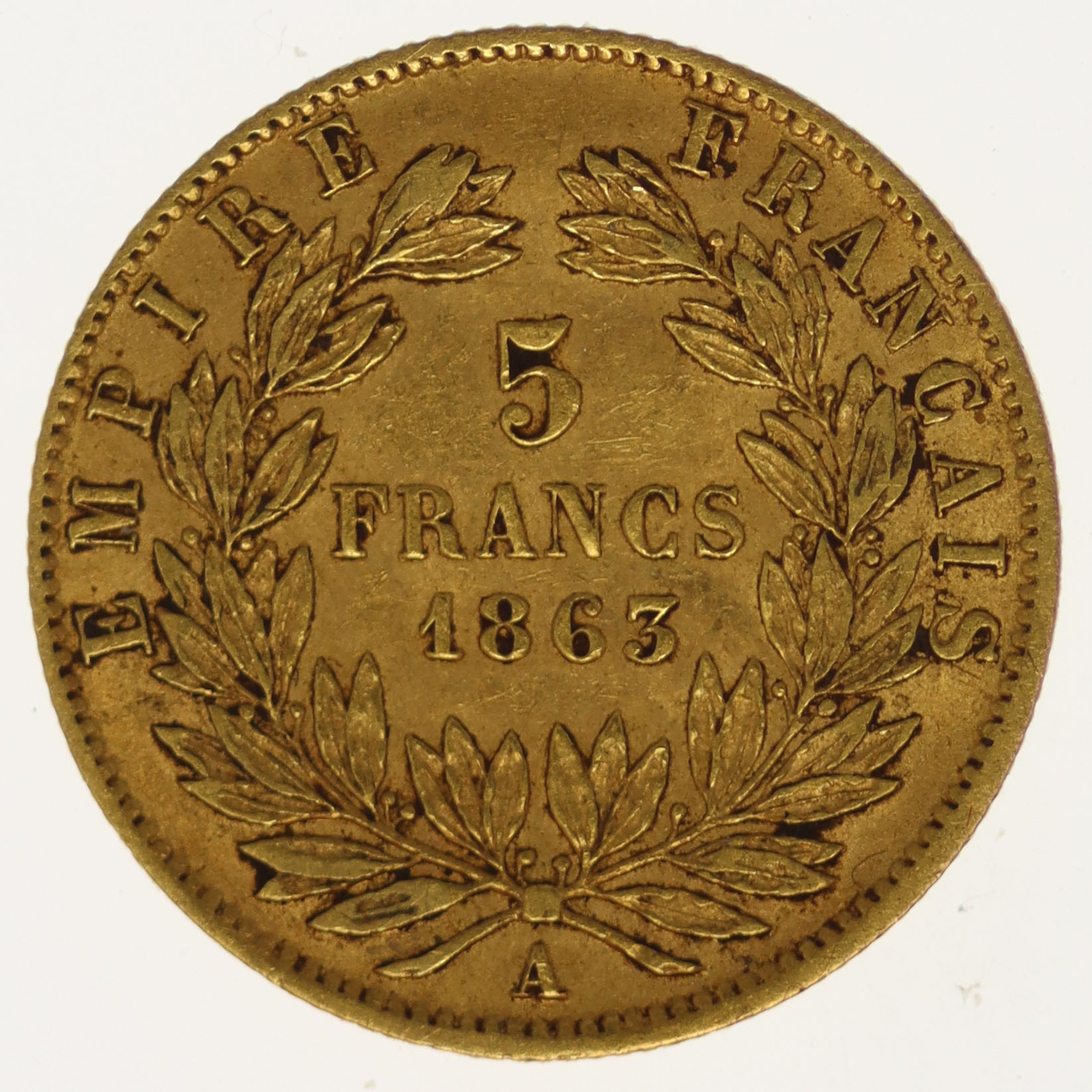 Frankreich Napoleon III. 5 Francs 1863 A
