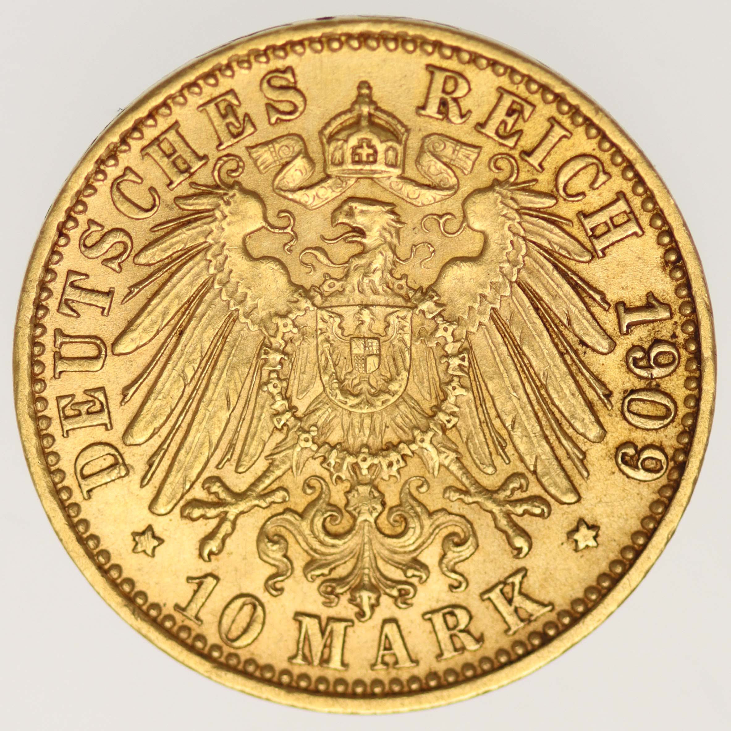Baden Friedrich II. 10 Mark 1909 G