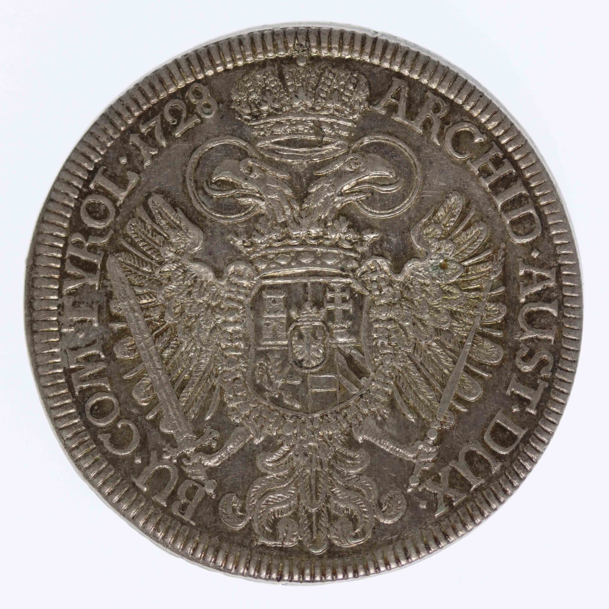 Habsburg Römisch Deutsches Reich Karl VI. Reichstaler 1728