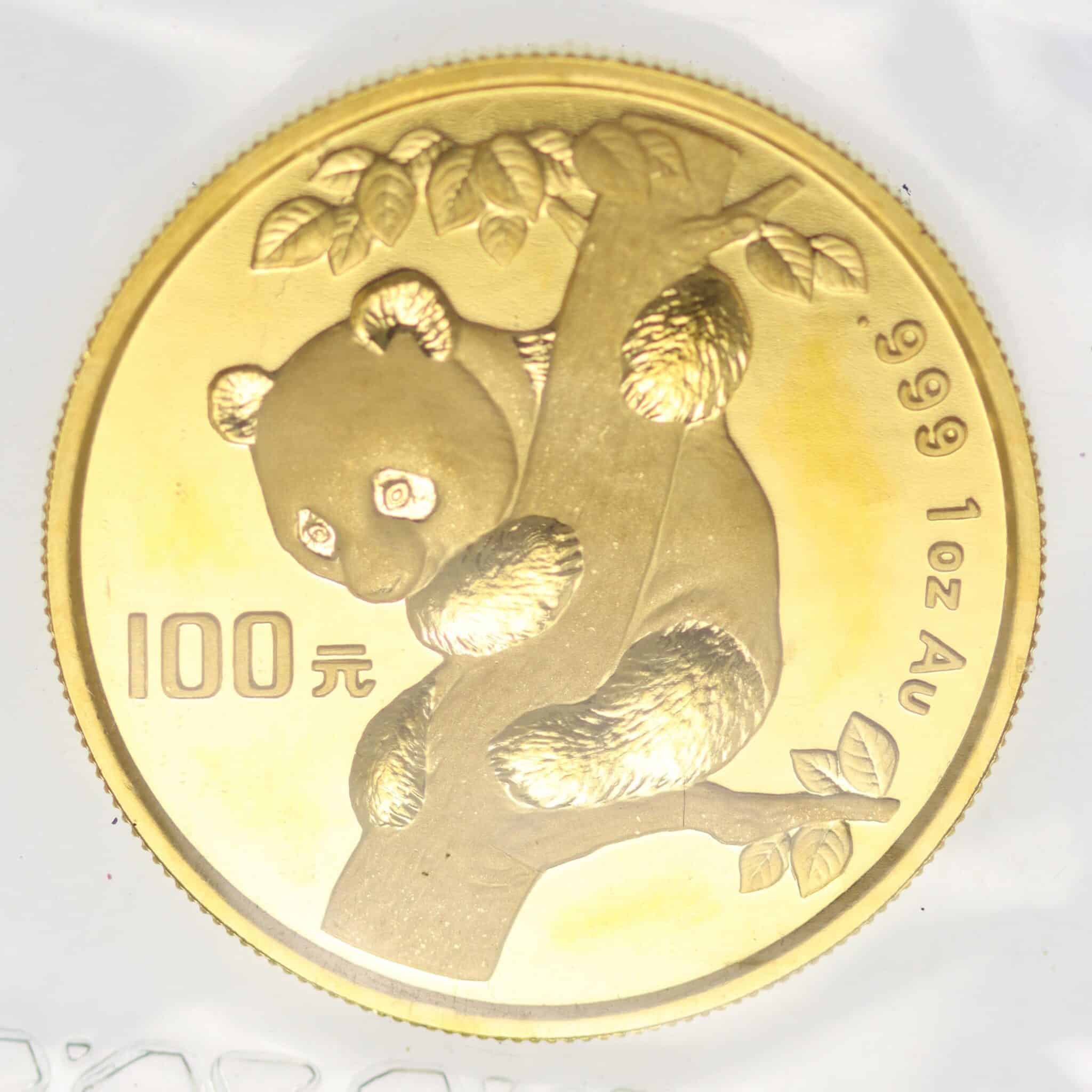 China Panda 100 Yuan 1996 1 Unze