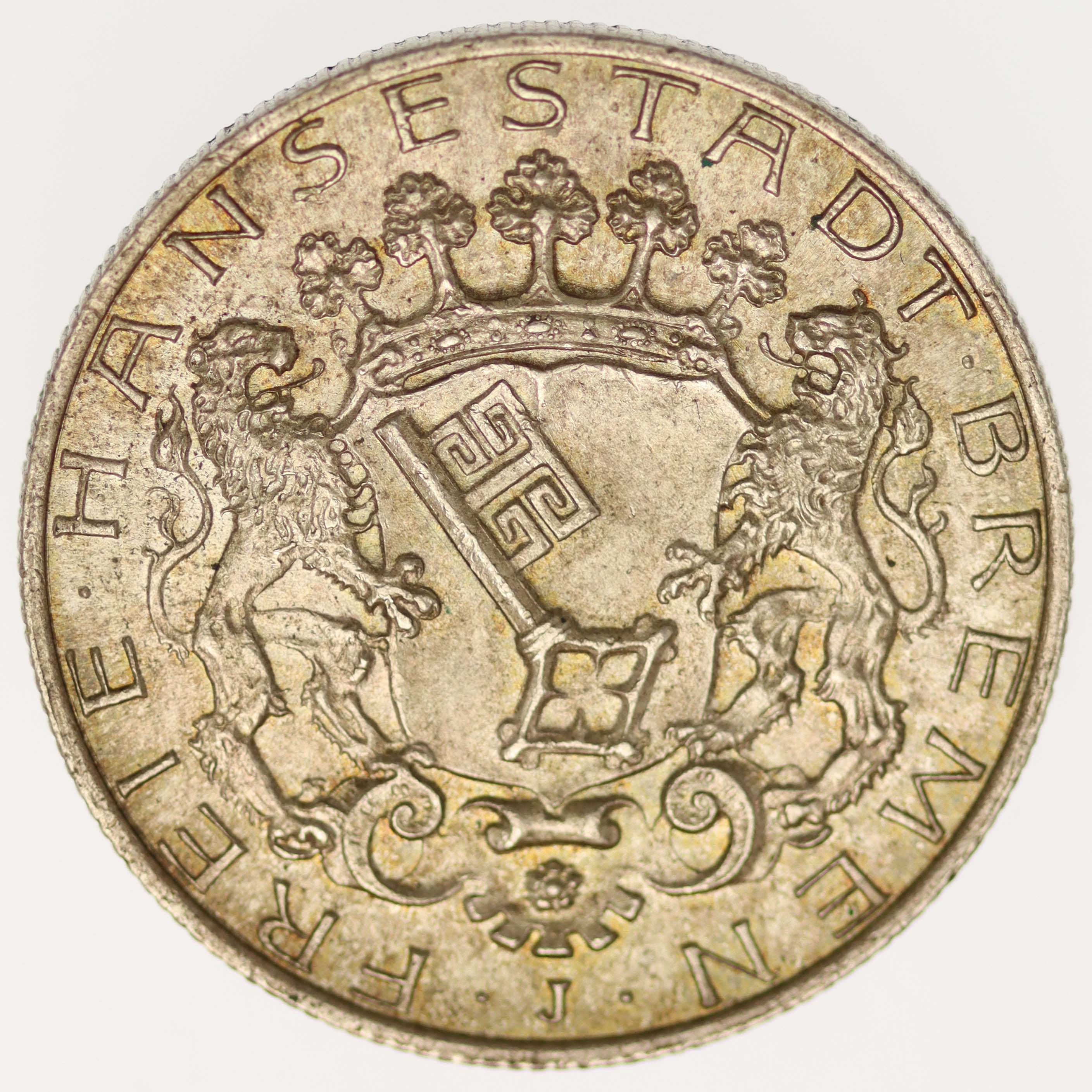 Bremen Stadtwappen 2 Mark 1904 J