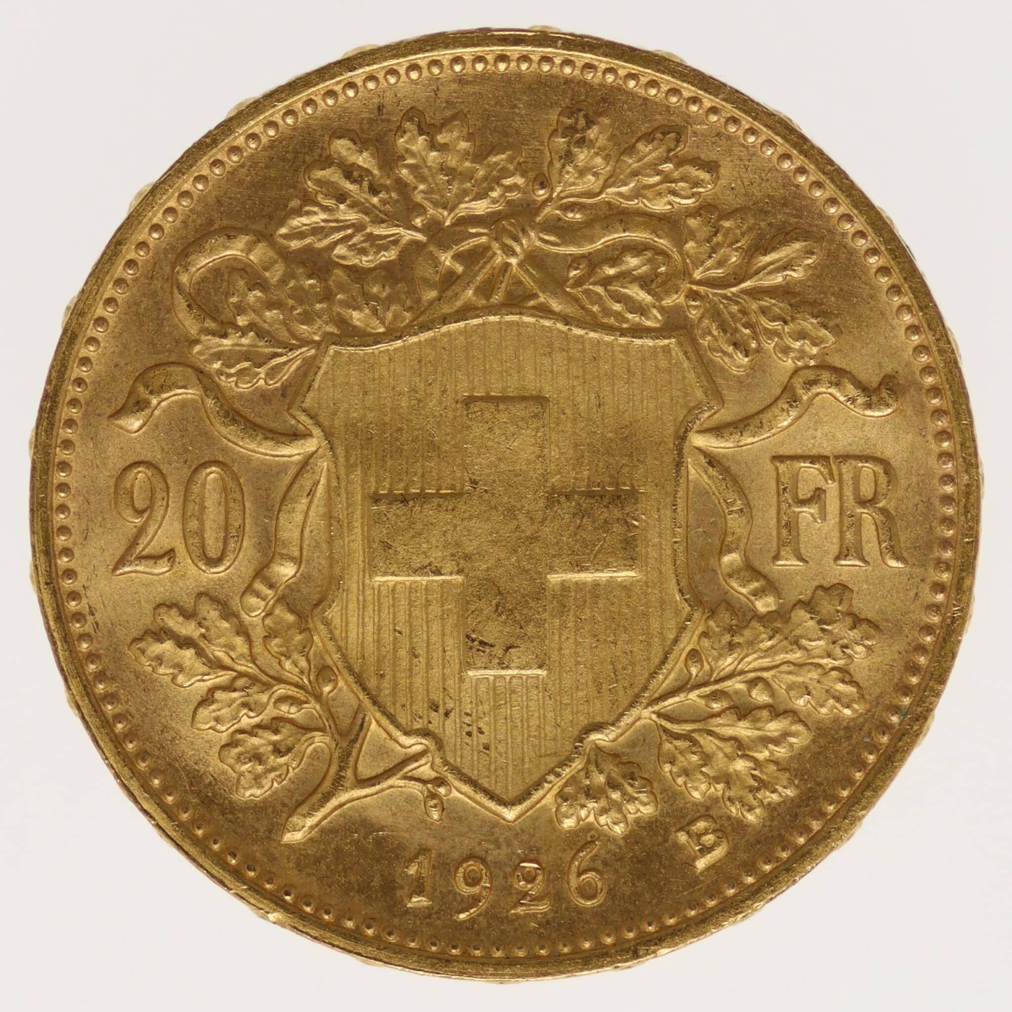 Schweiz 20 Franken 1926 B Vreneli