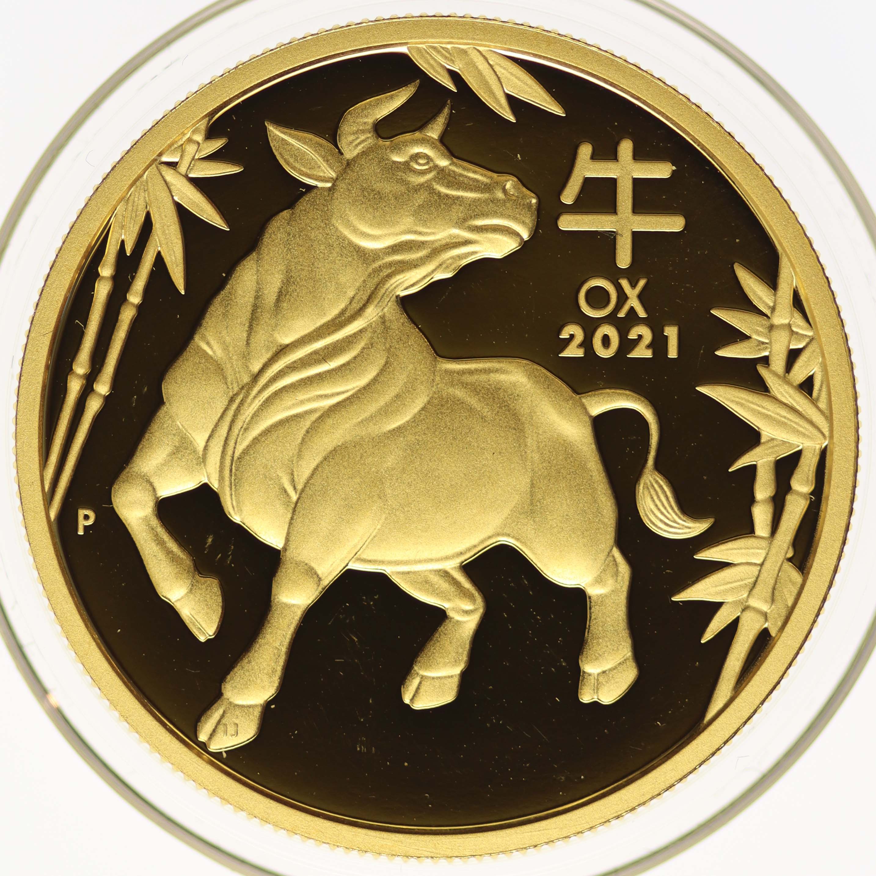 Australien Elisabeth II. 100 Dollars 2021 Ochse Proof Coin