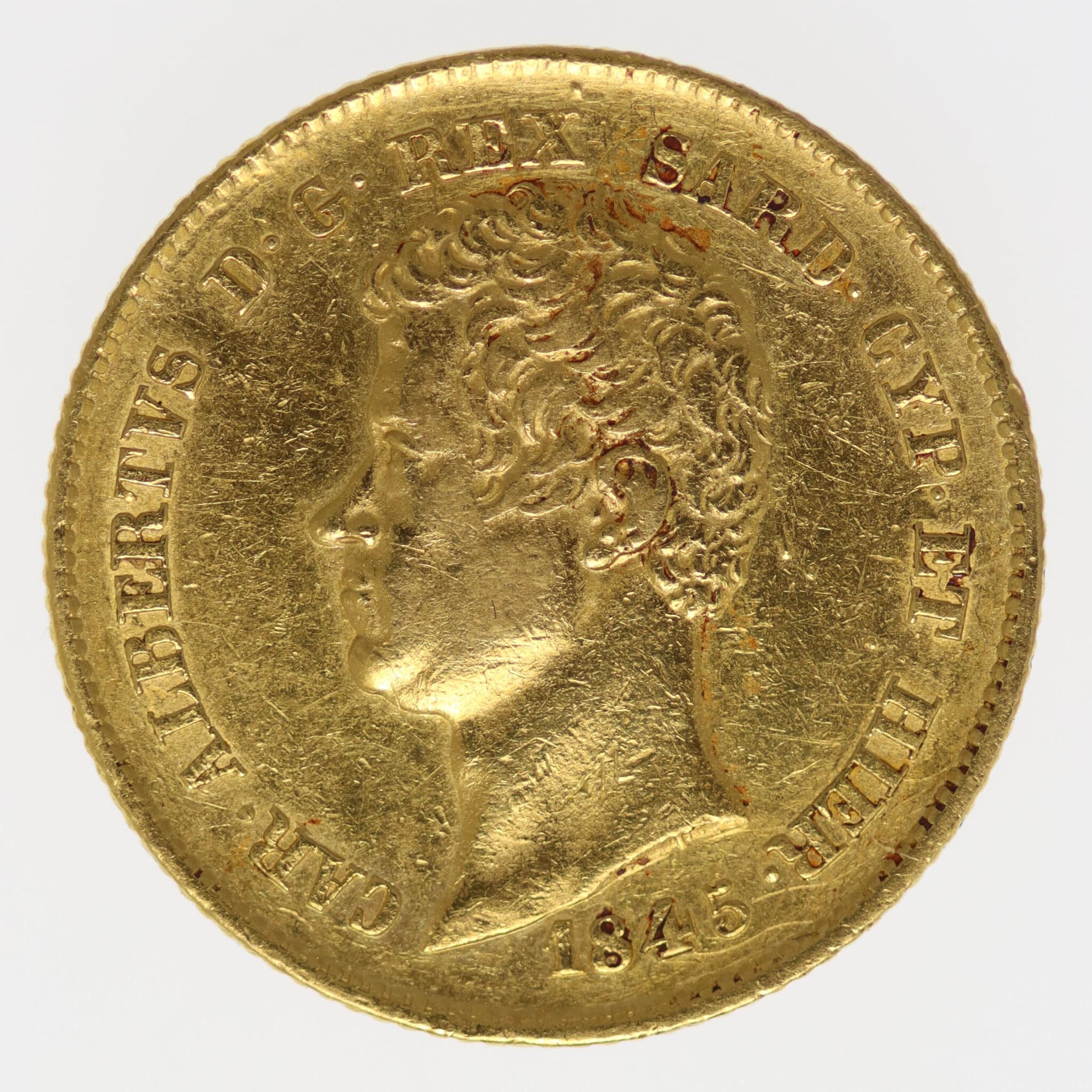 Italien Sardinien Karl Albert 20 Lire 1845
