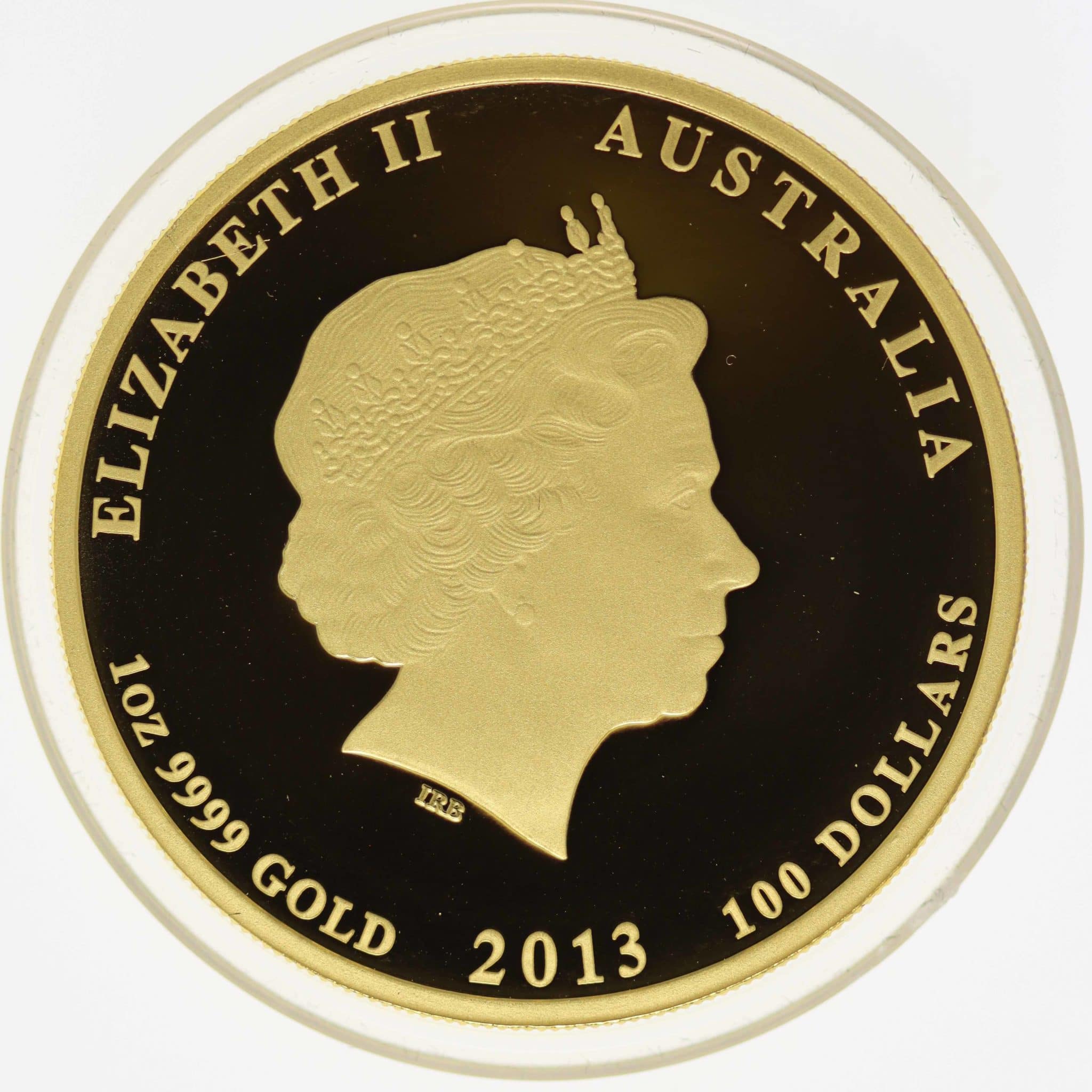 Australien Elisabeth II. 100 Dollars 2013 Lunar II Year of the Snake coloriert
