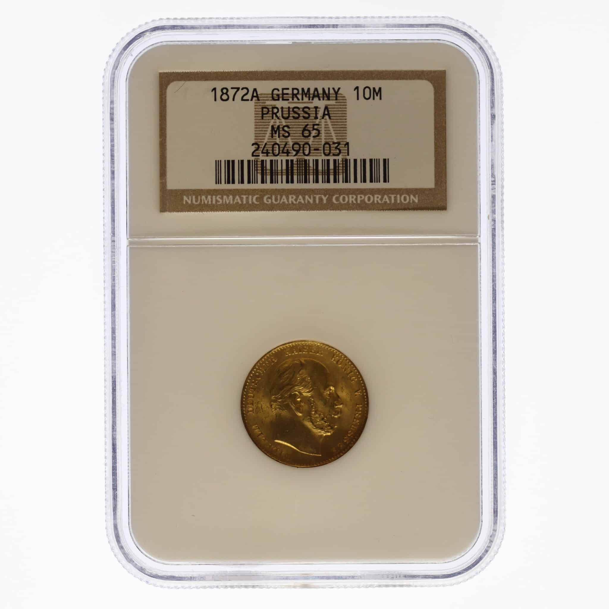 Preussen Wilhelm I. 10 Mark 1872 A