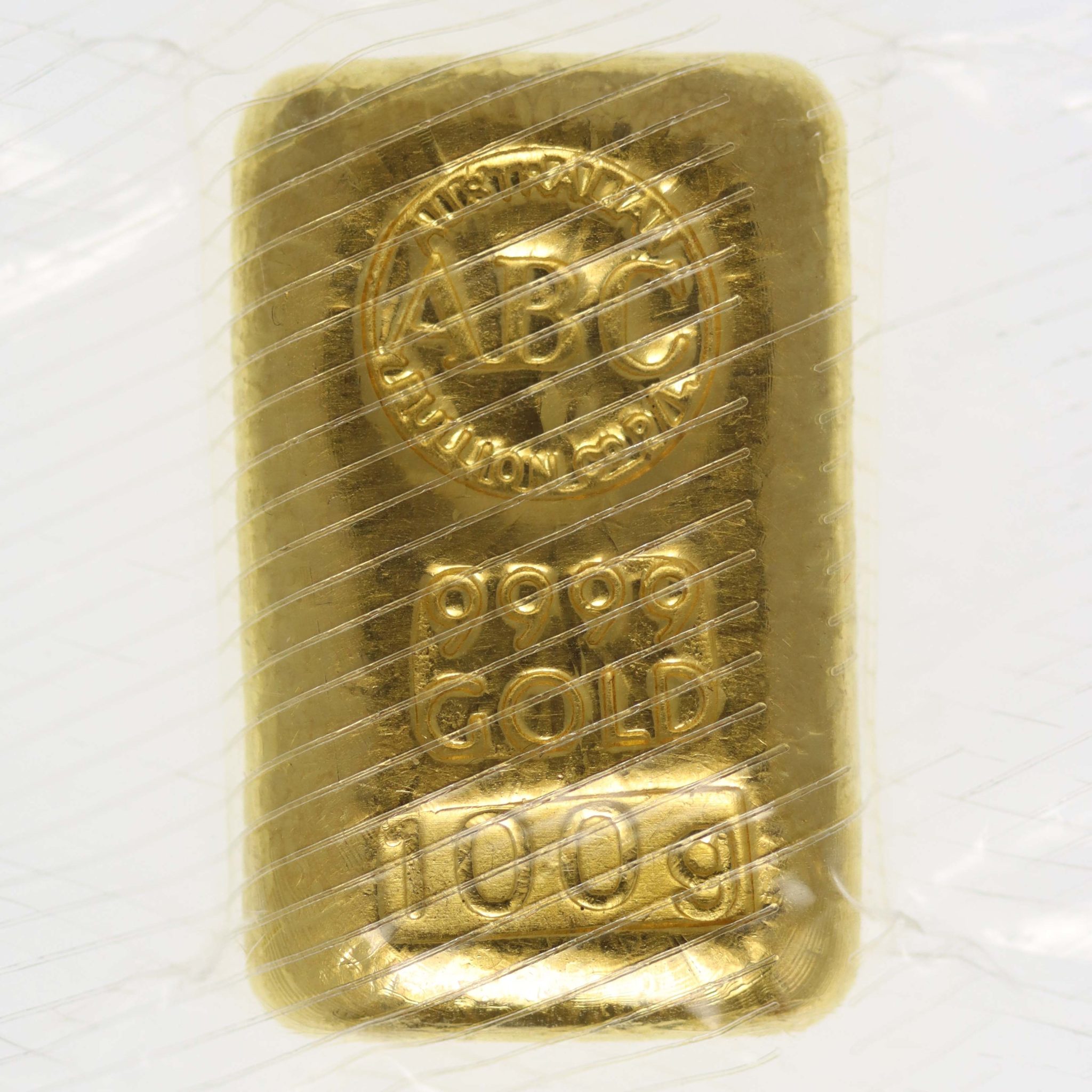 Goldbarren 100 Gramm Australien ABC