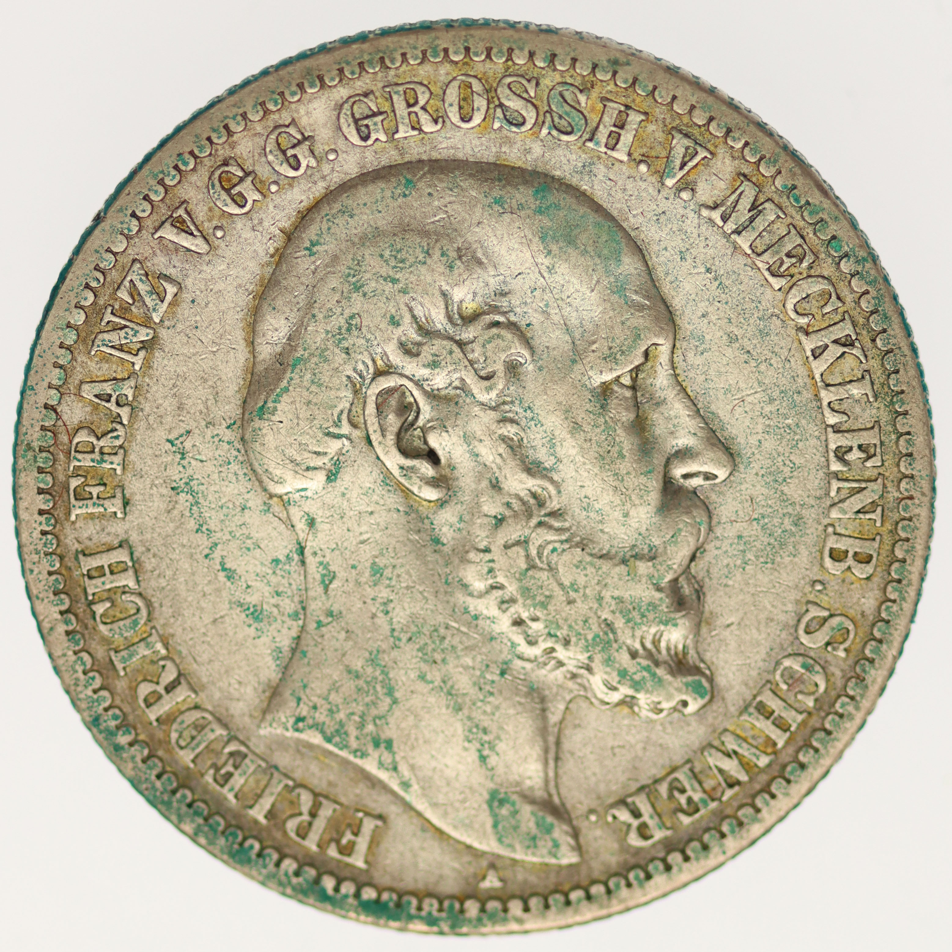 Mecklenburg Schwerin Friedrich Franz II. 2 Mark 1876