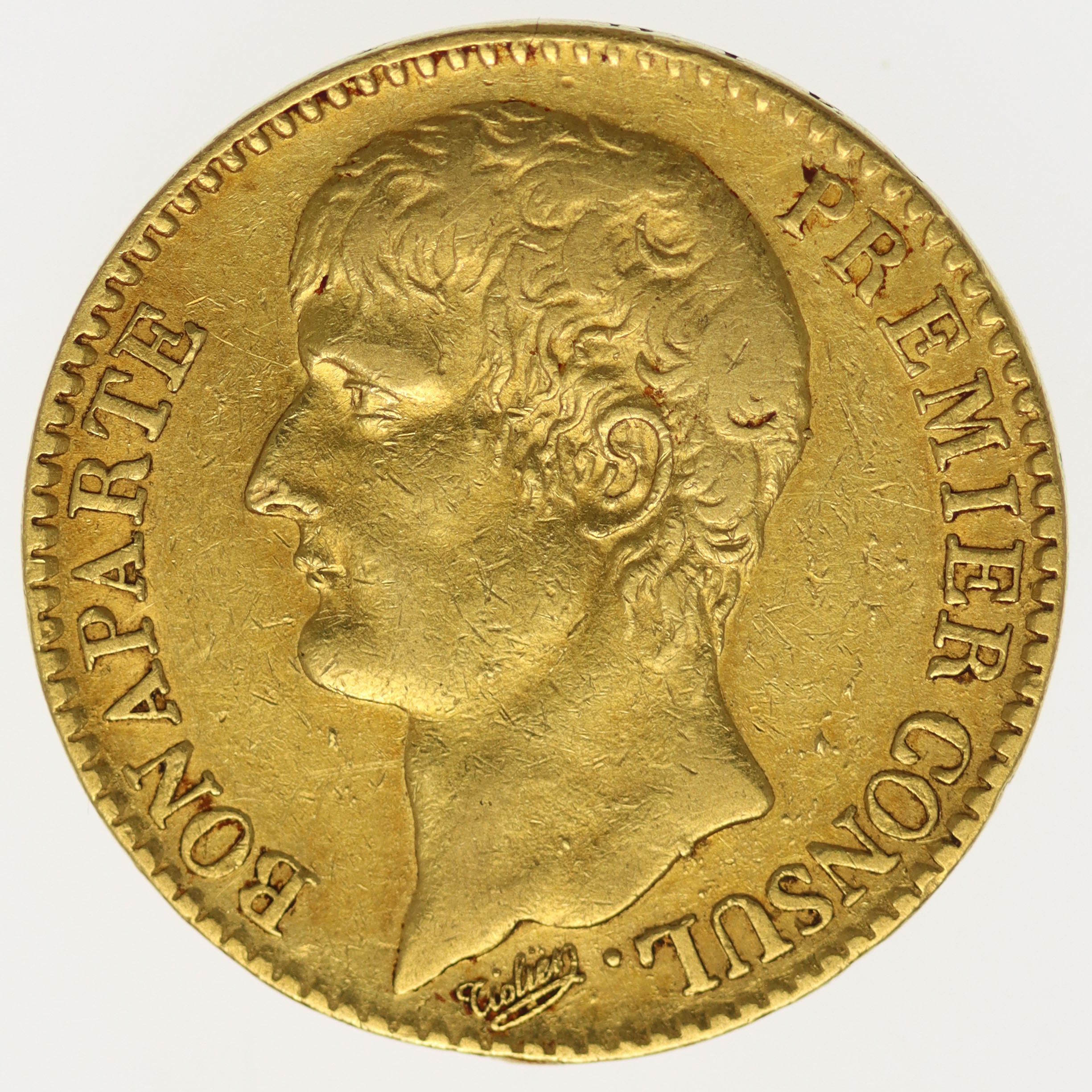 Frankreich Bonaparte Premier Consul 40 Francs AN 12 A