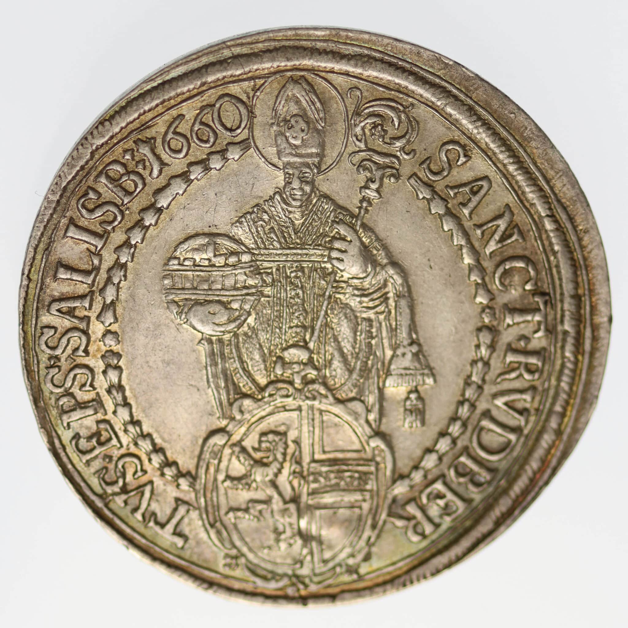 RDR Salzburg Guidobald von Thun und Hohenstein Taler 1660
