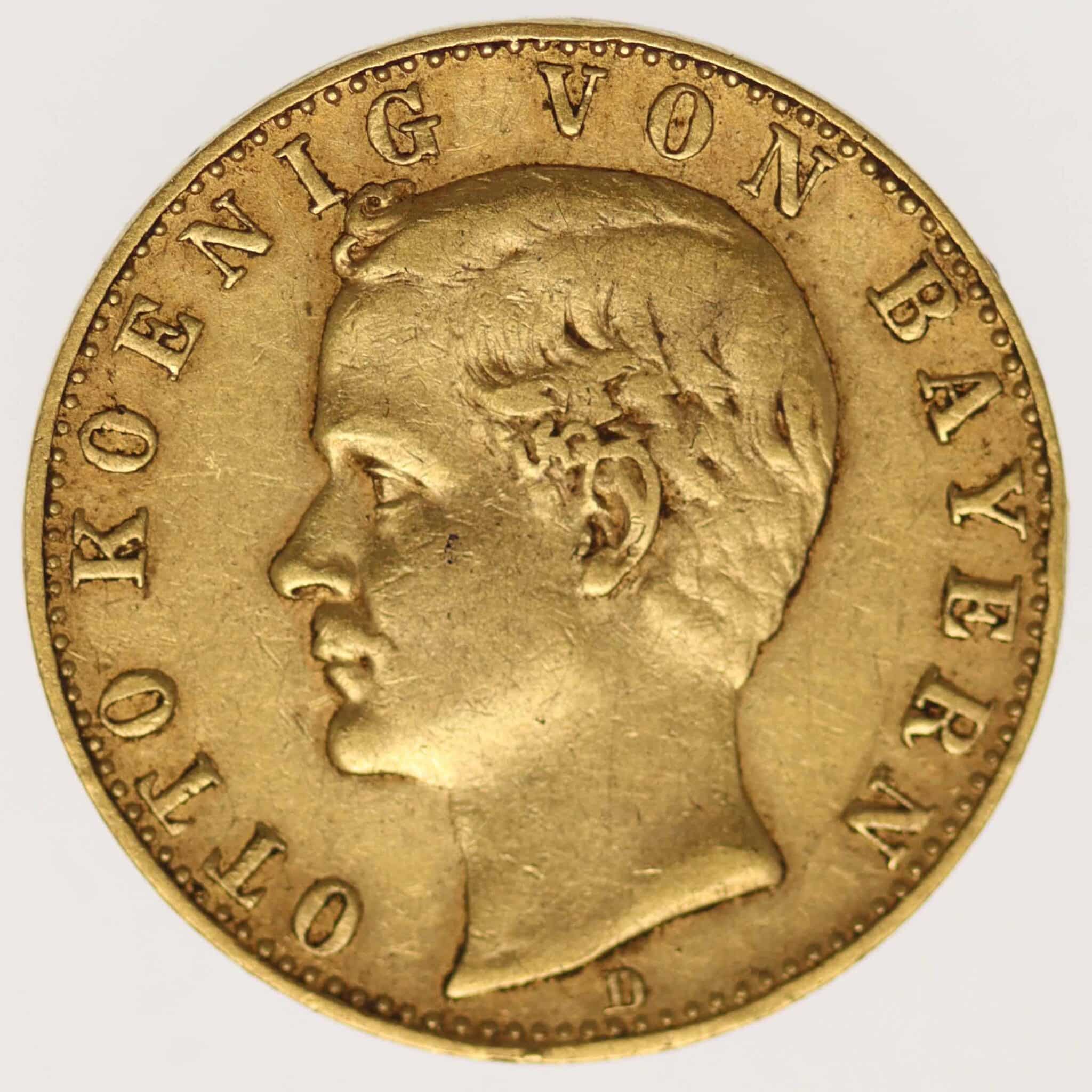 Bayern Otto 10 Mark 1888 D