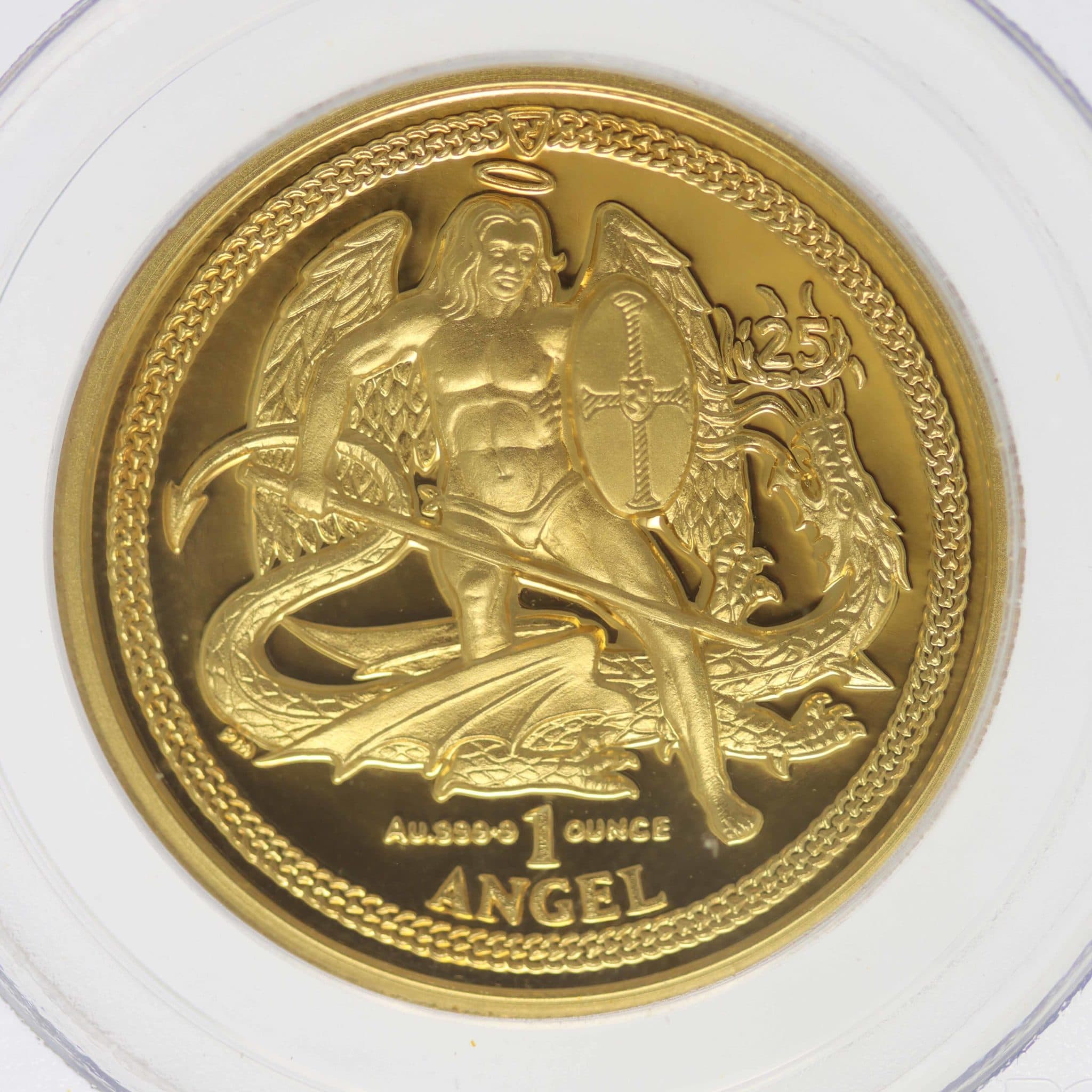 Isle of Man Elisabeth II. 1 Unze 2009 Angel High Relief