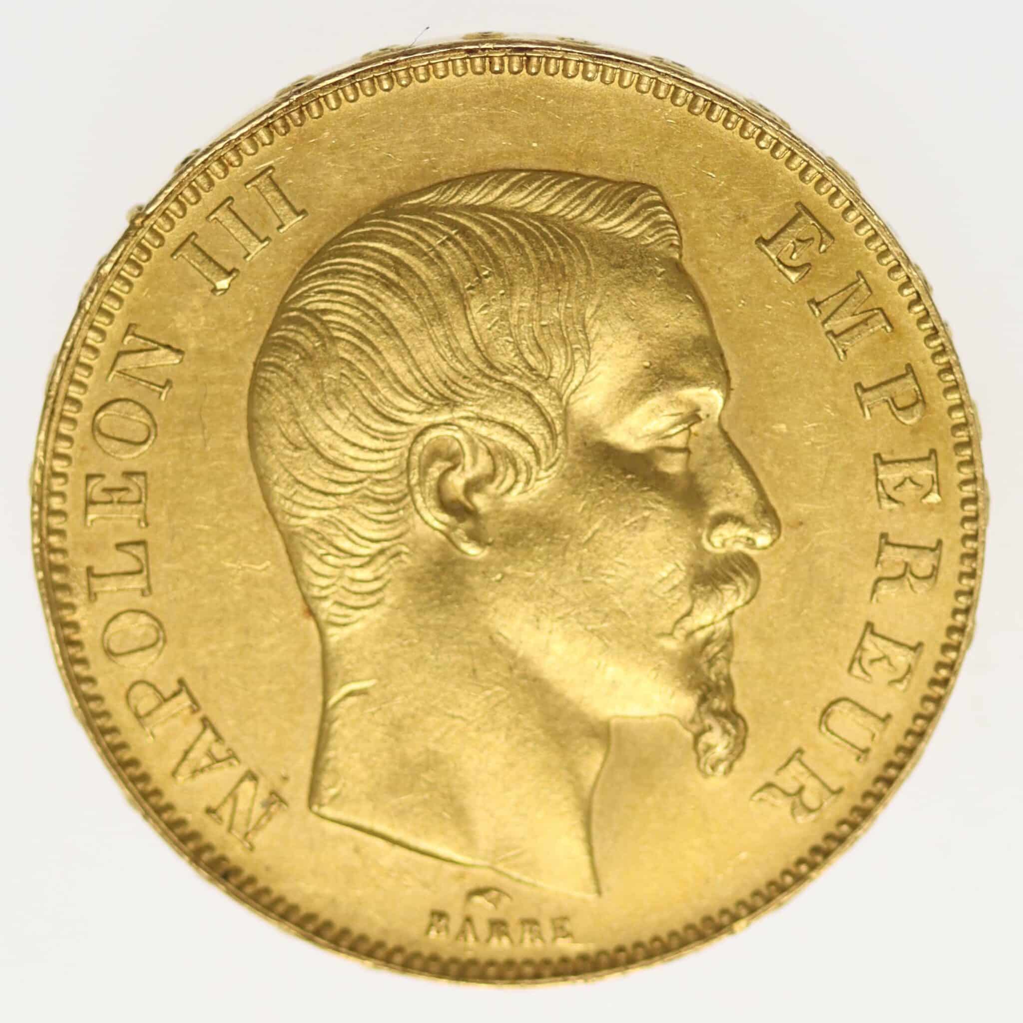 Frankreich Napoleon III. 50 Francs 1858 A