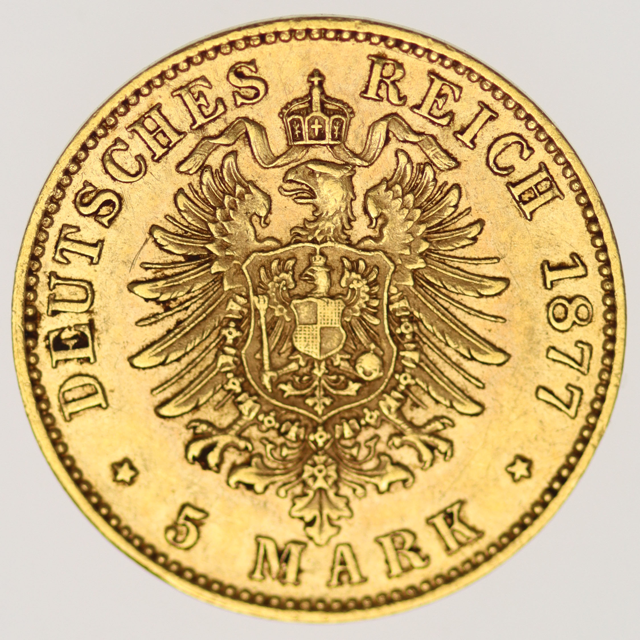 Bayern Ludwig II. 5 Mark 1877 D
