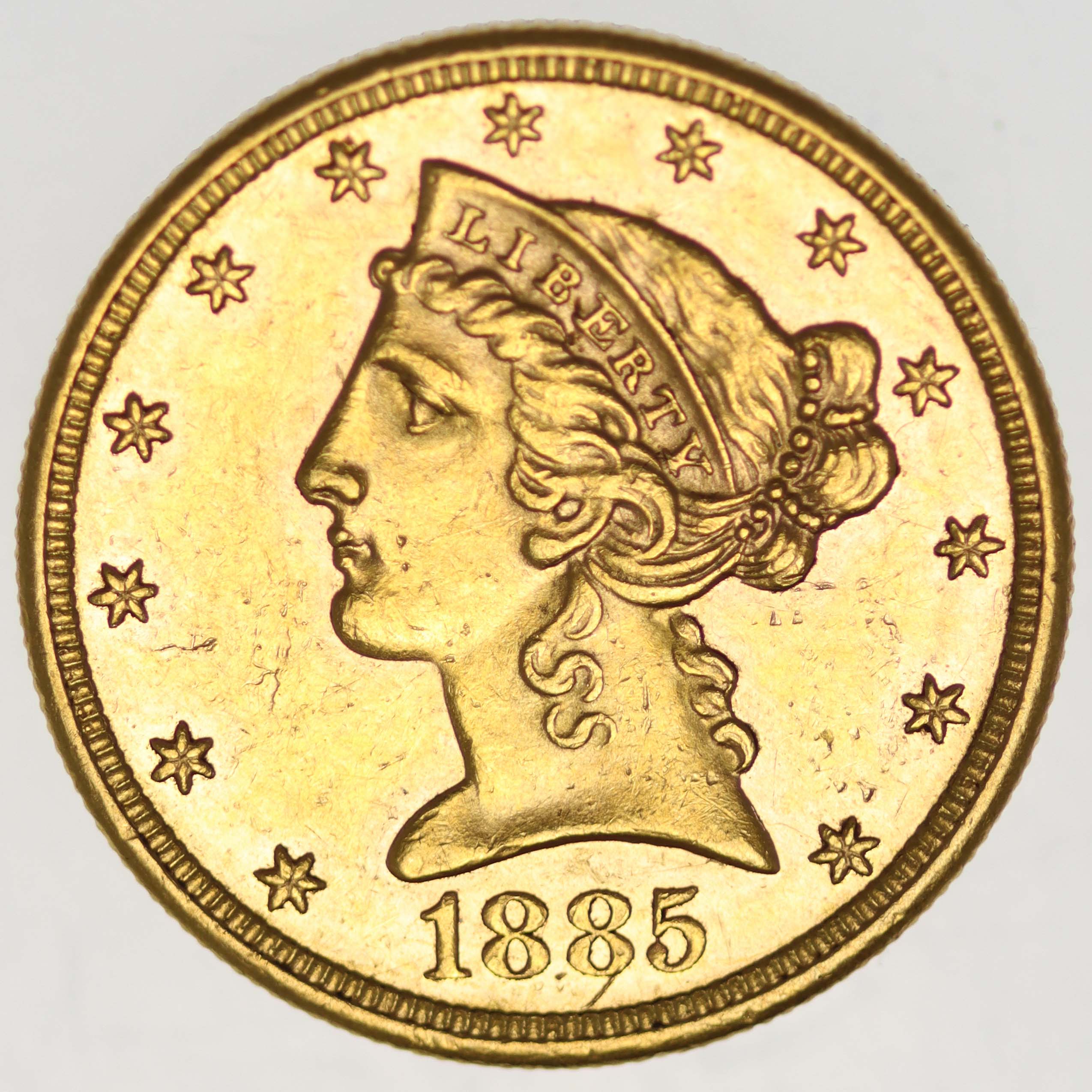 USA 5 Dollars 1885 S Liberty / Kopf