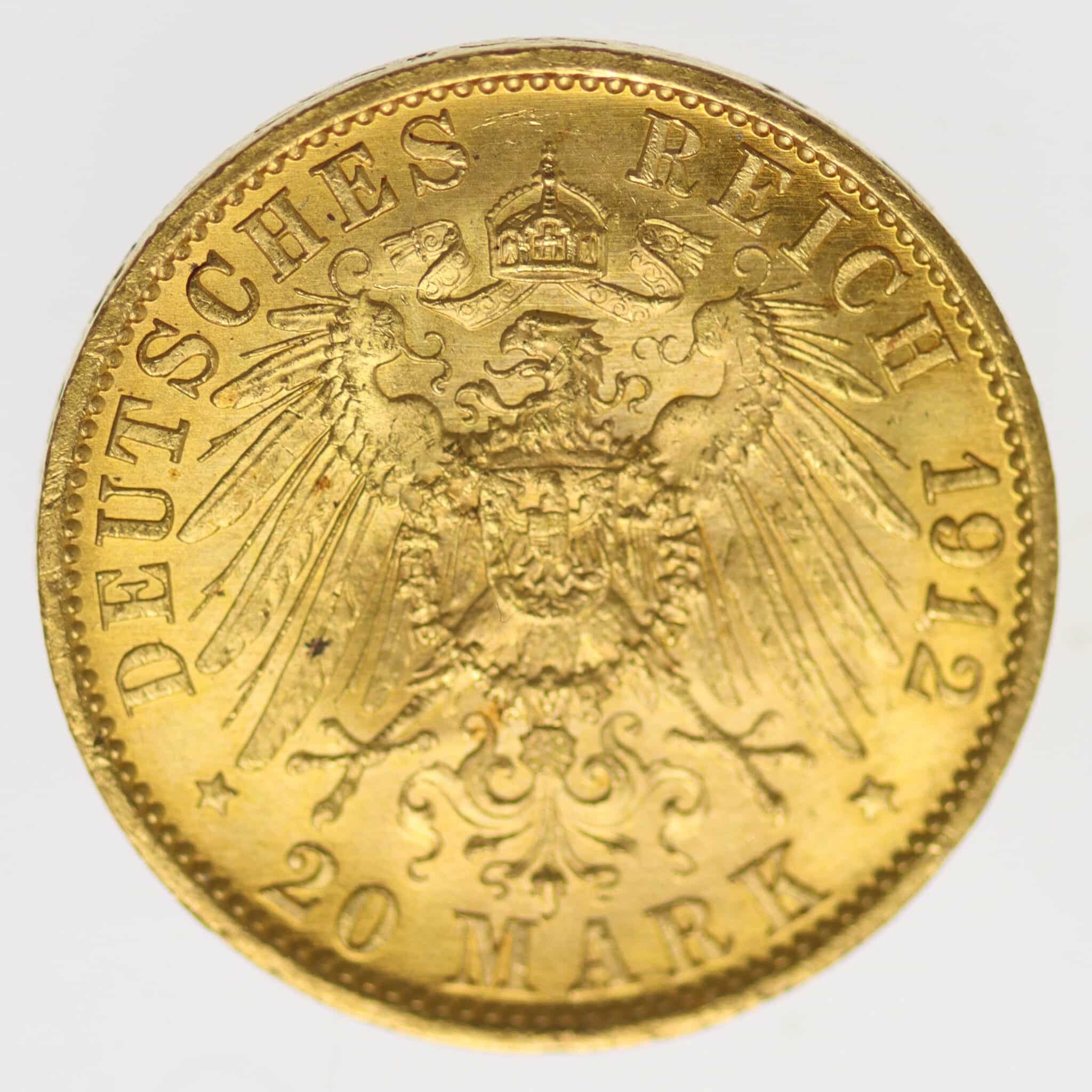 Preussen Wilhelm II. 20 Mark 1912 A