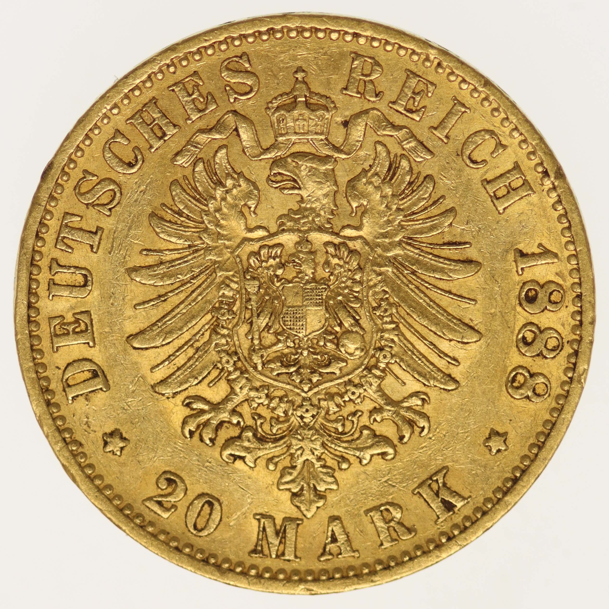 Preussen Wilhelm I. 20 Mark 1888 A