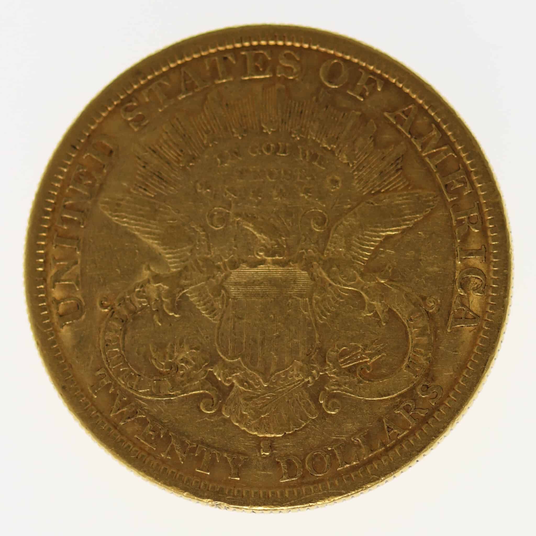 USA 20 Dollars 1879 S Liberty / Kopf