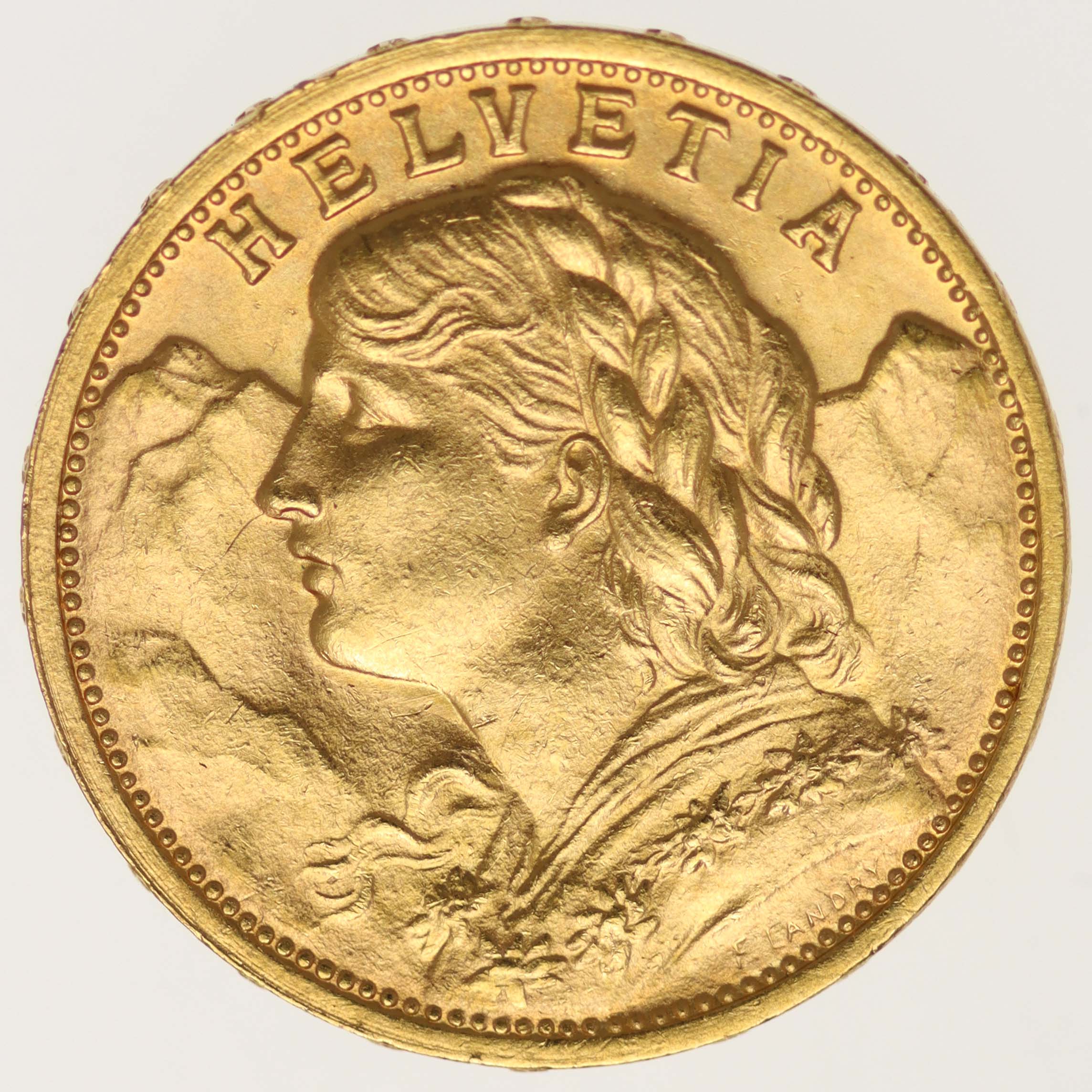 Schweiz 20 Franken 1904 B Vreneli