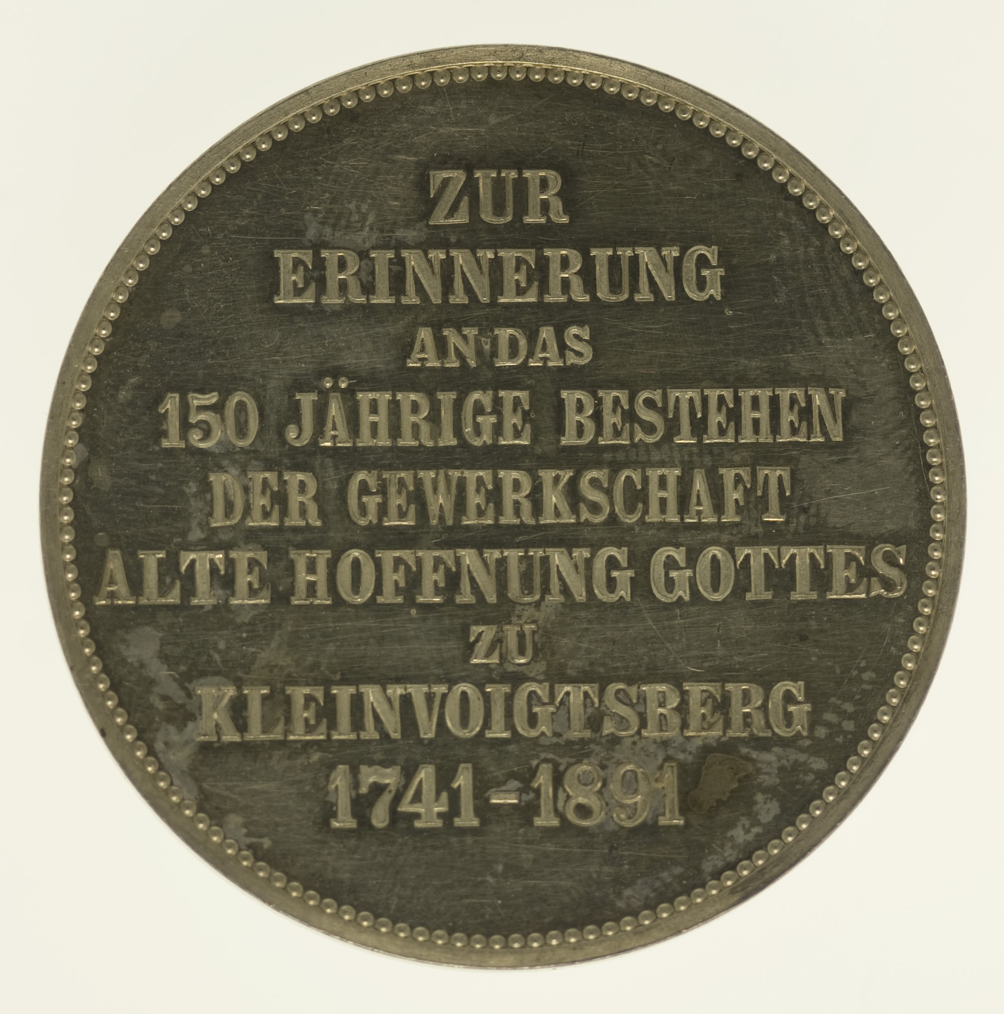 Sachsen Albert Silbermedaille 1891 Kleinvoigtsberg