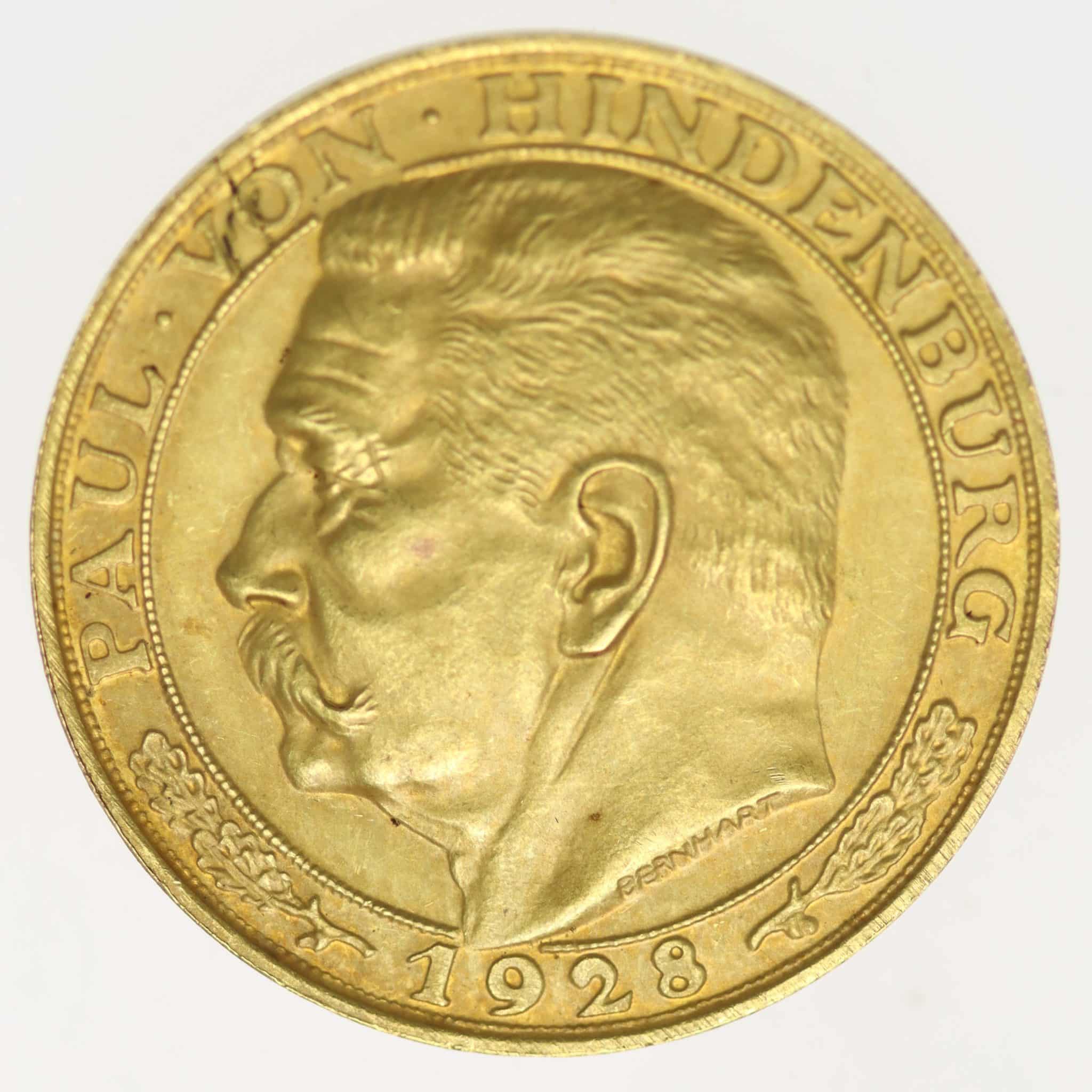 Weimarer Republik Goldmedaille 1928