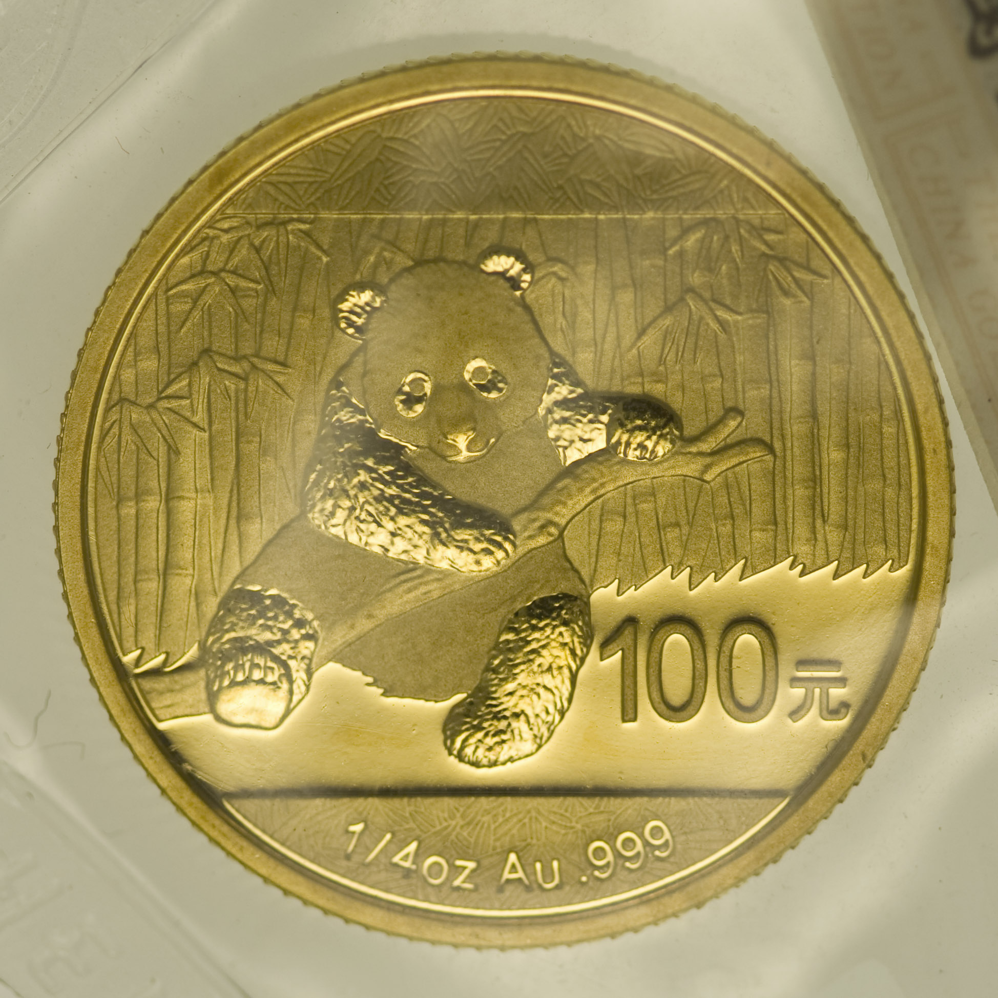 China Panda 100 Yuan 2014 1/4 Unze