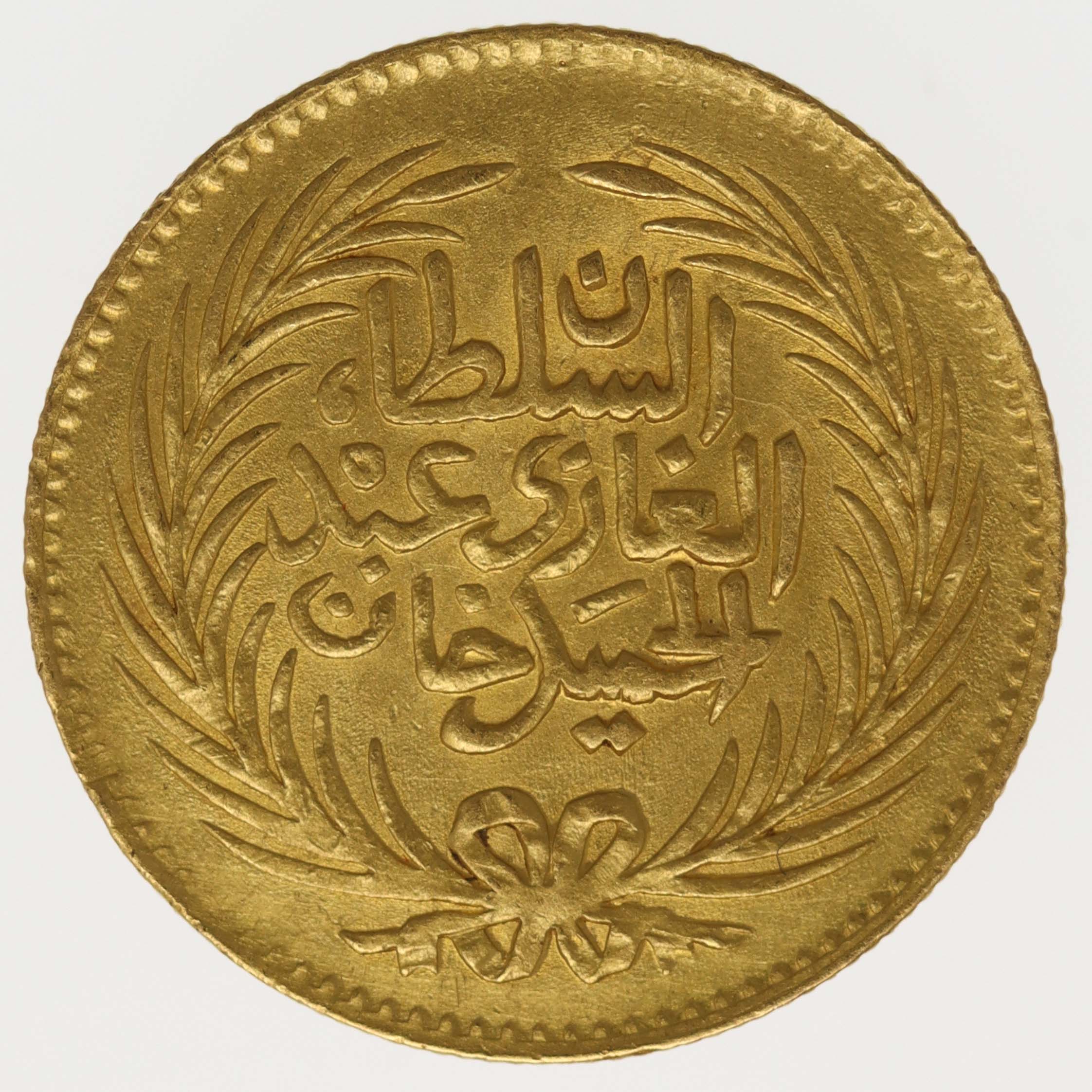 Tunesien Adul Hamid II. 25 Piaster 1877