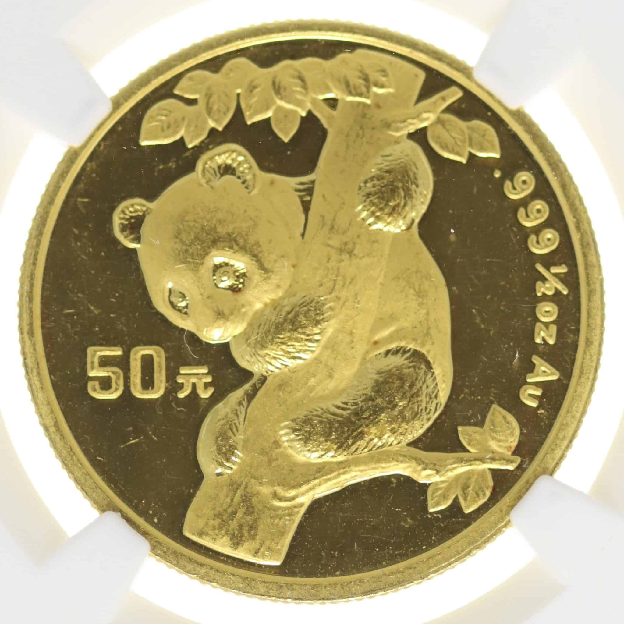 China Panda 50 Yuan 1996 1/2 Unze