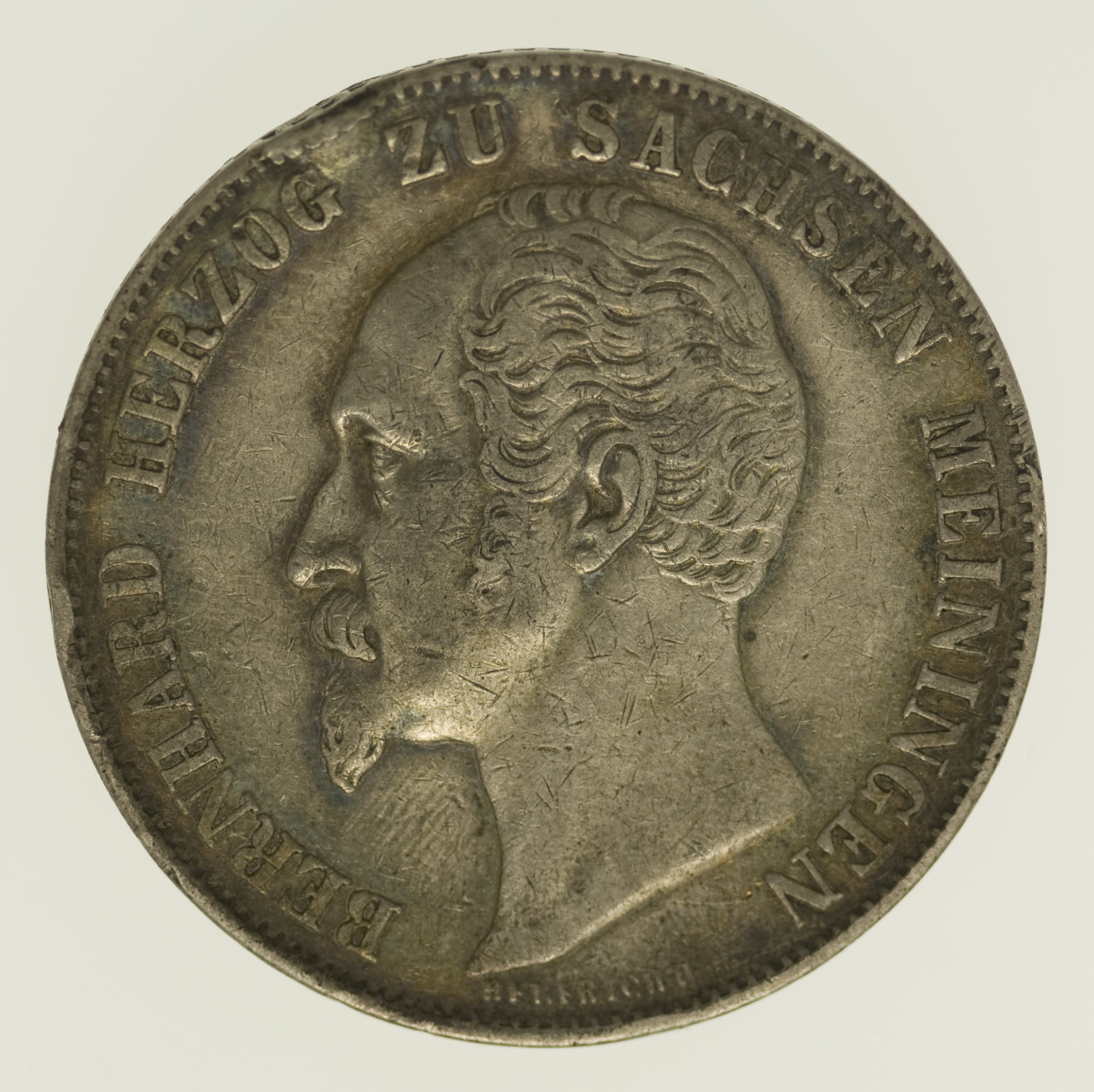 Sachsen Meiningen Bernhard Erich Freund 2 Gulden 1854