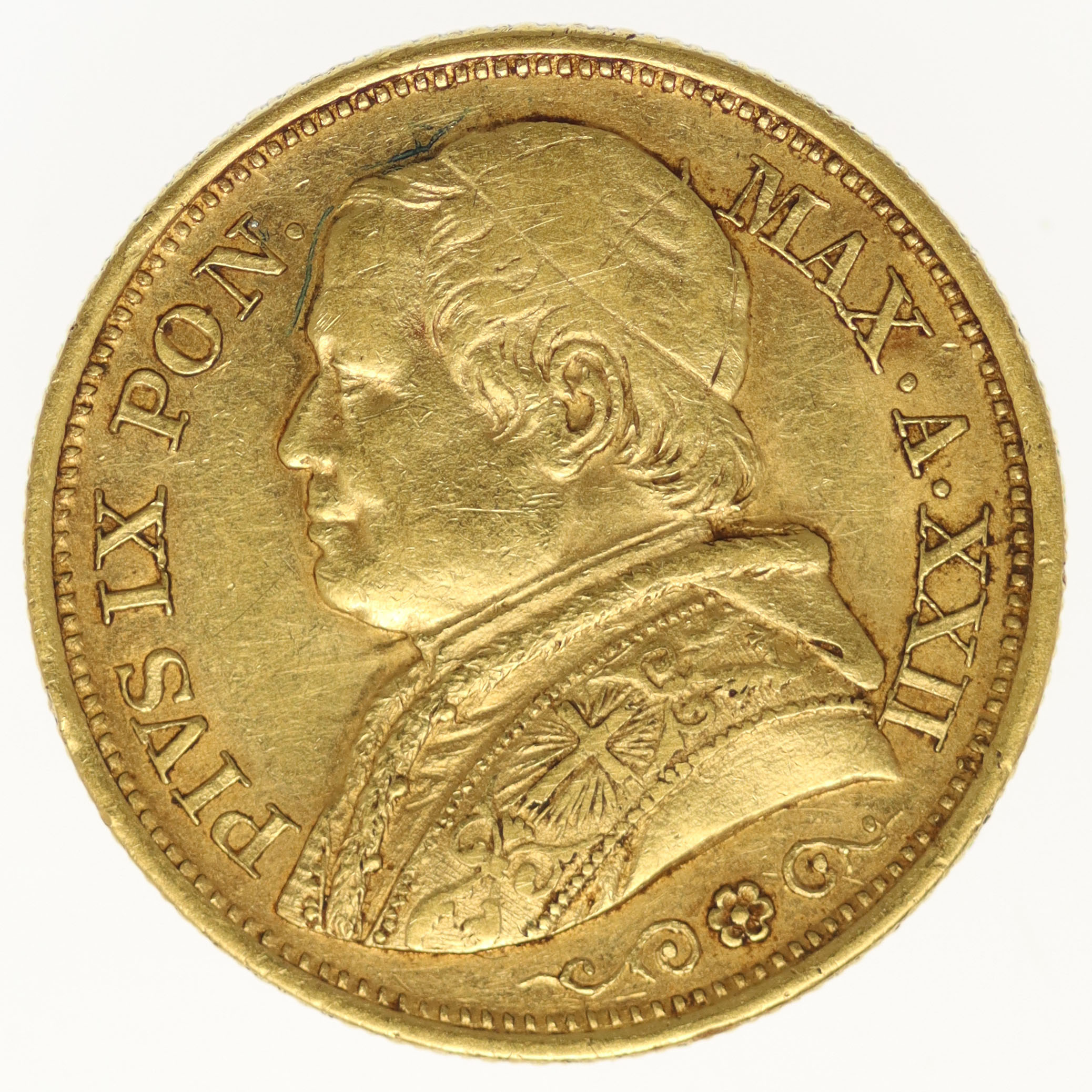 Vatikan Pius IX. 20 Lire 1868 R