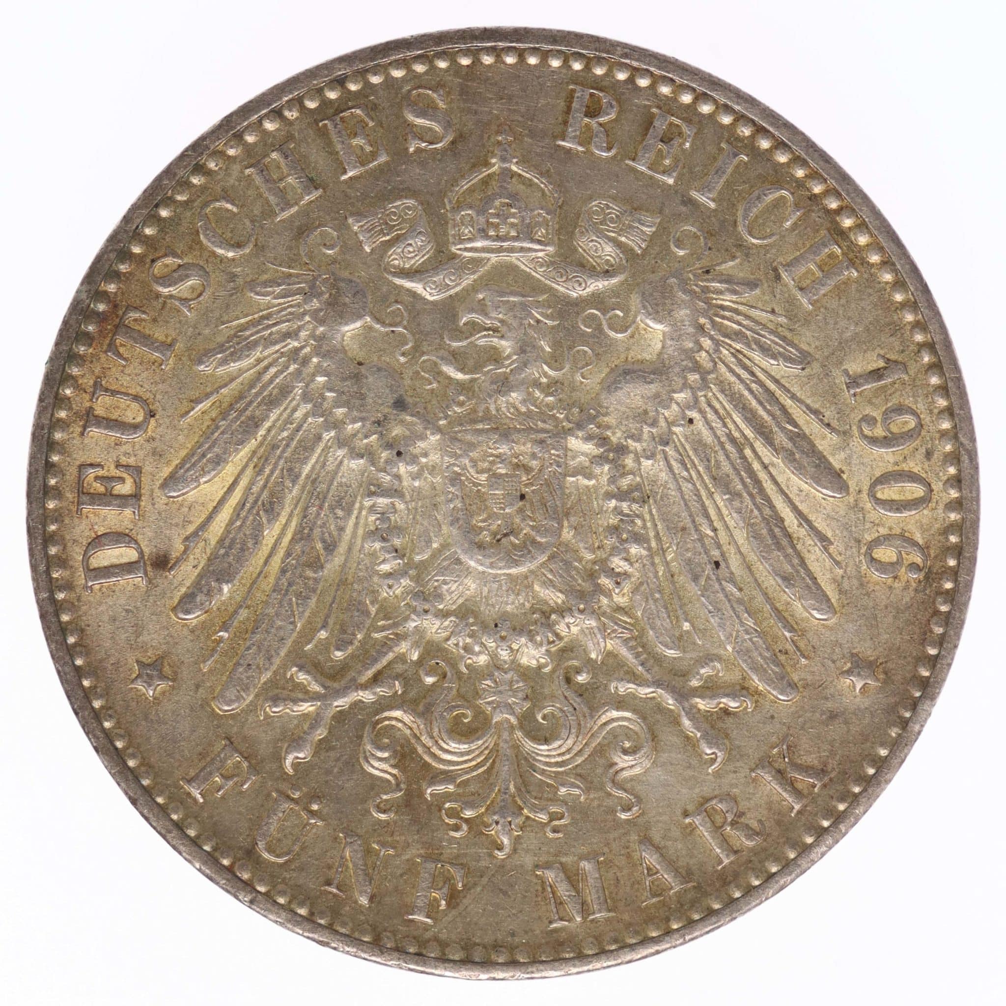 Bremen Stadtwappen 5 Mark 1906