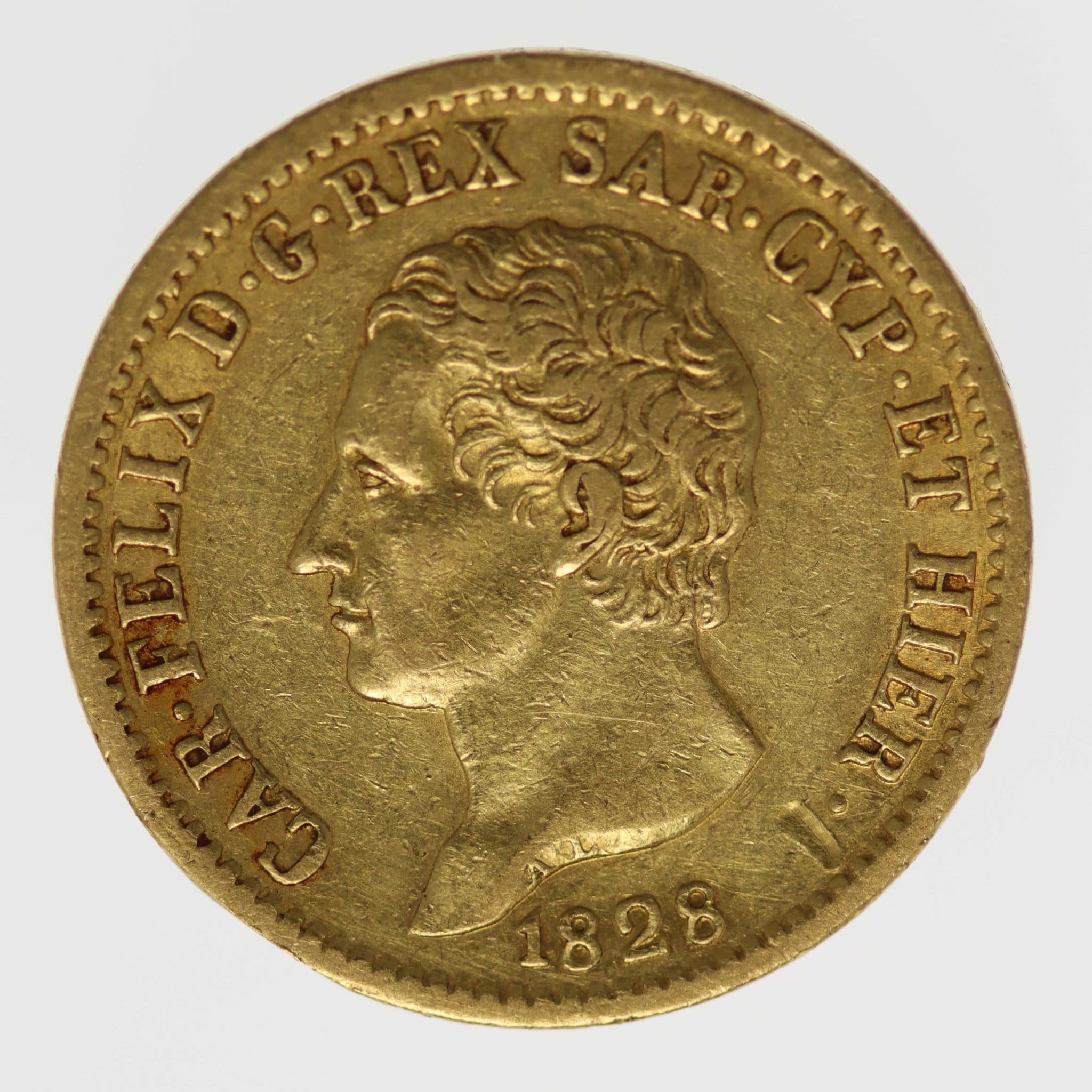 Italien Sardinien Karl Felix 20 Lire 1828
