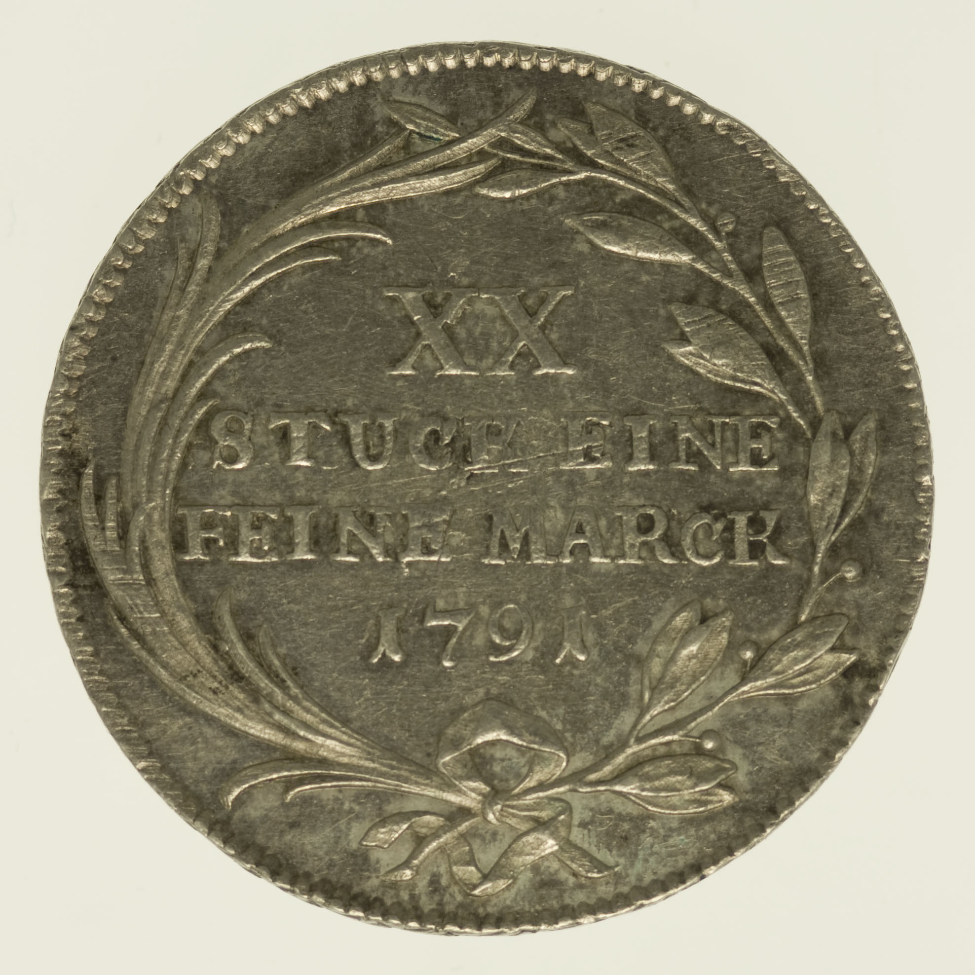 Frankfurt Stadt 1/2 Konventionstaler 1791