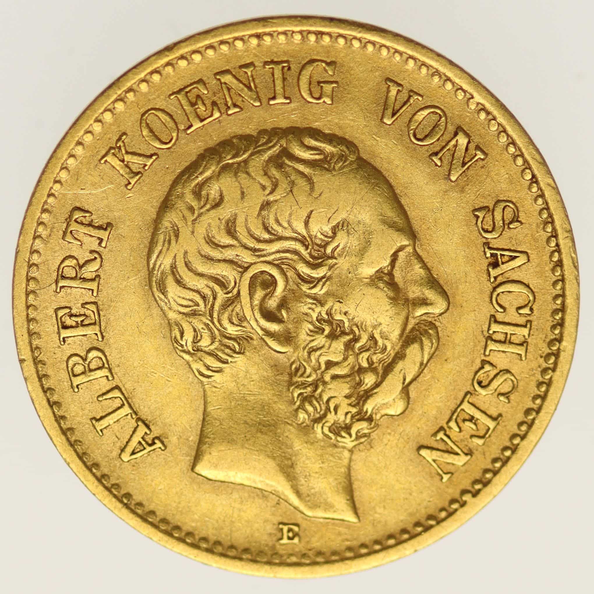 Sachsen Albert 5 Mark 1877