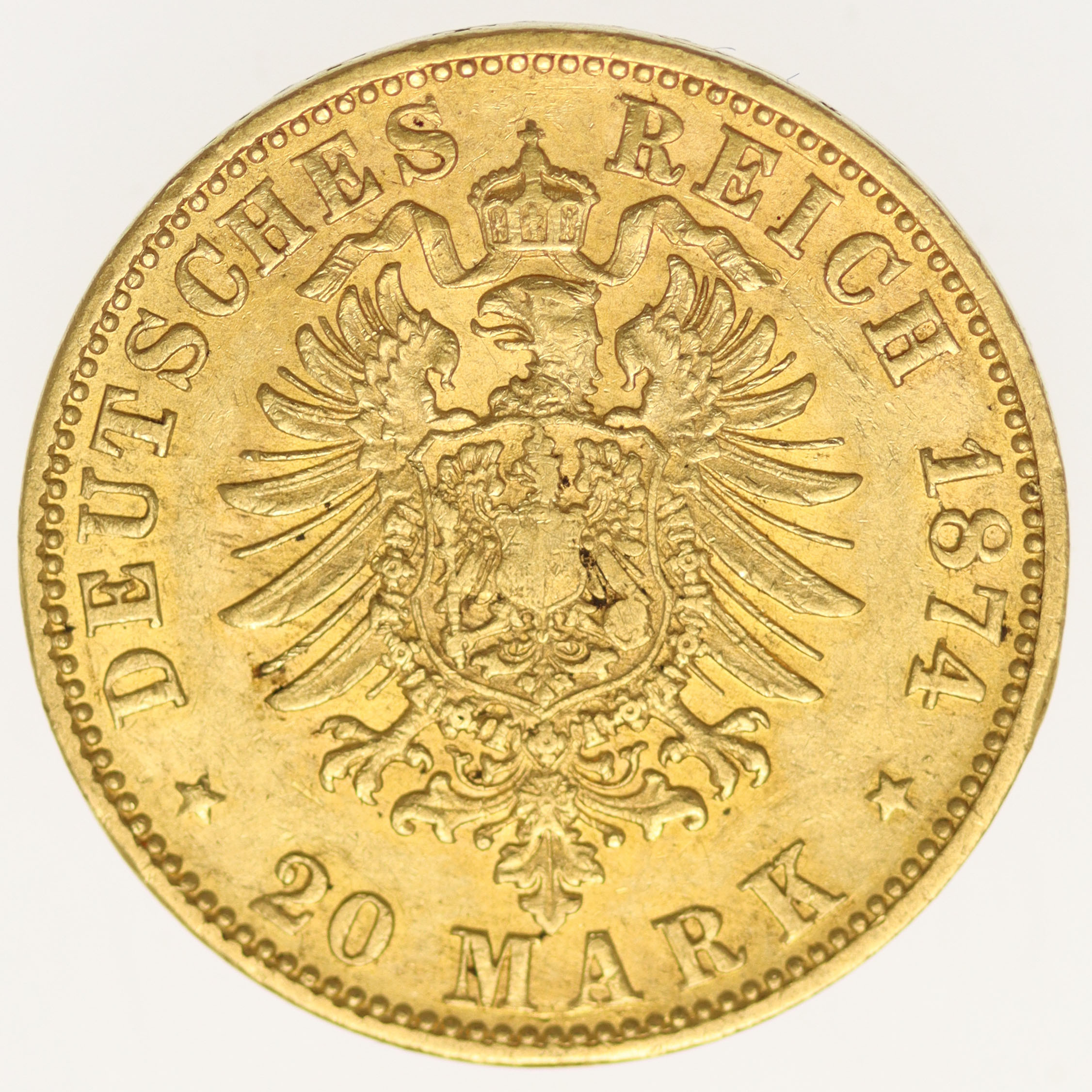 Bayern Ludwig II. 20 Mark 1874 D