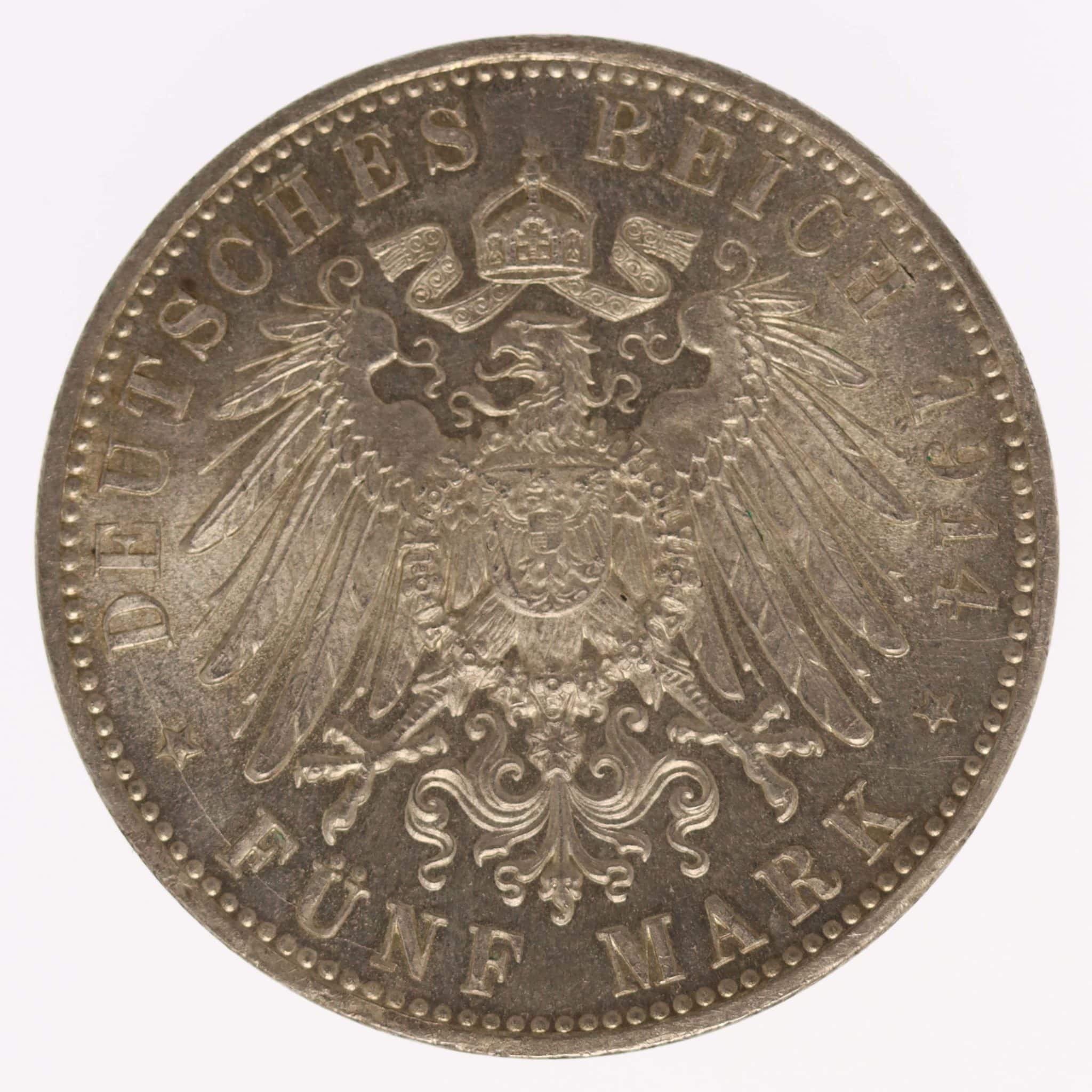 Bayern Ludwig III. 5 Mark 1914