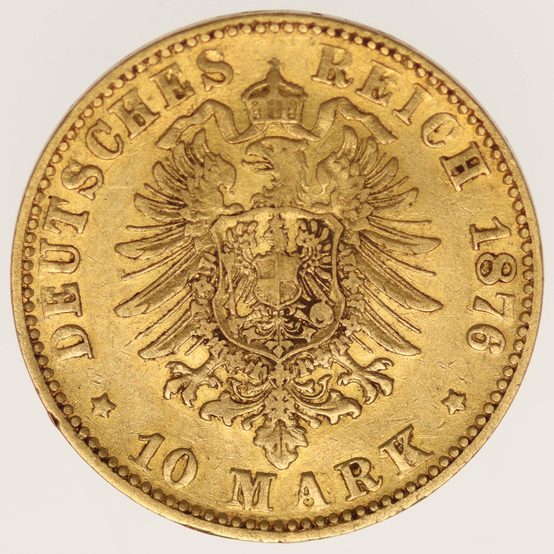 Hessen Ludwig III. 10 Mark 1876 H