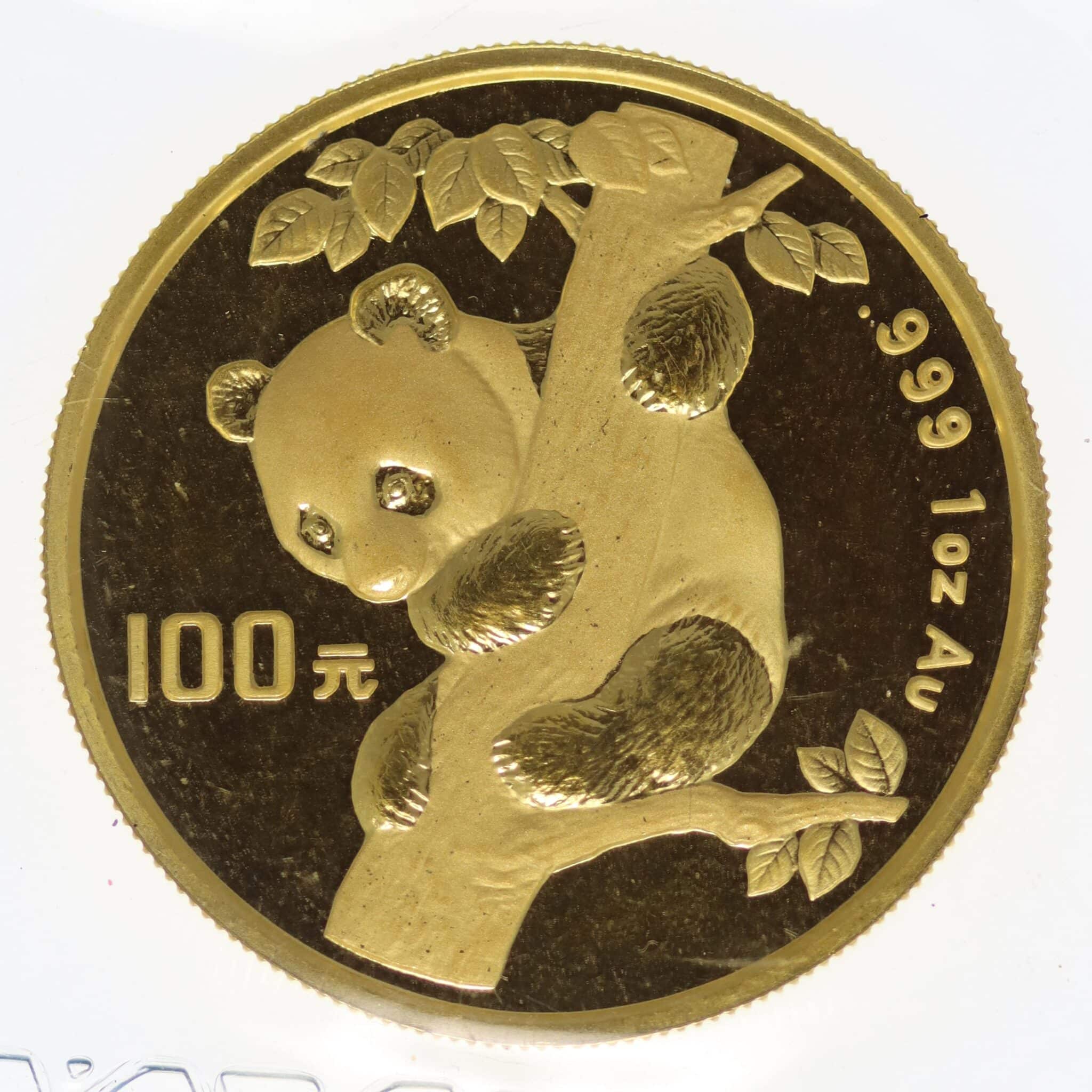China Panda 100 Yuan 1996 1 Unze