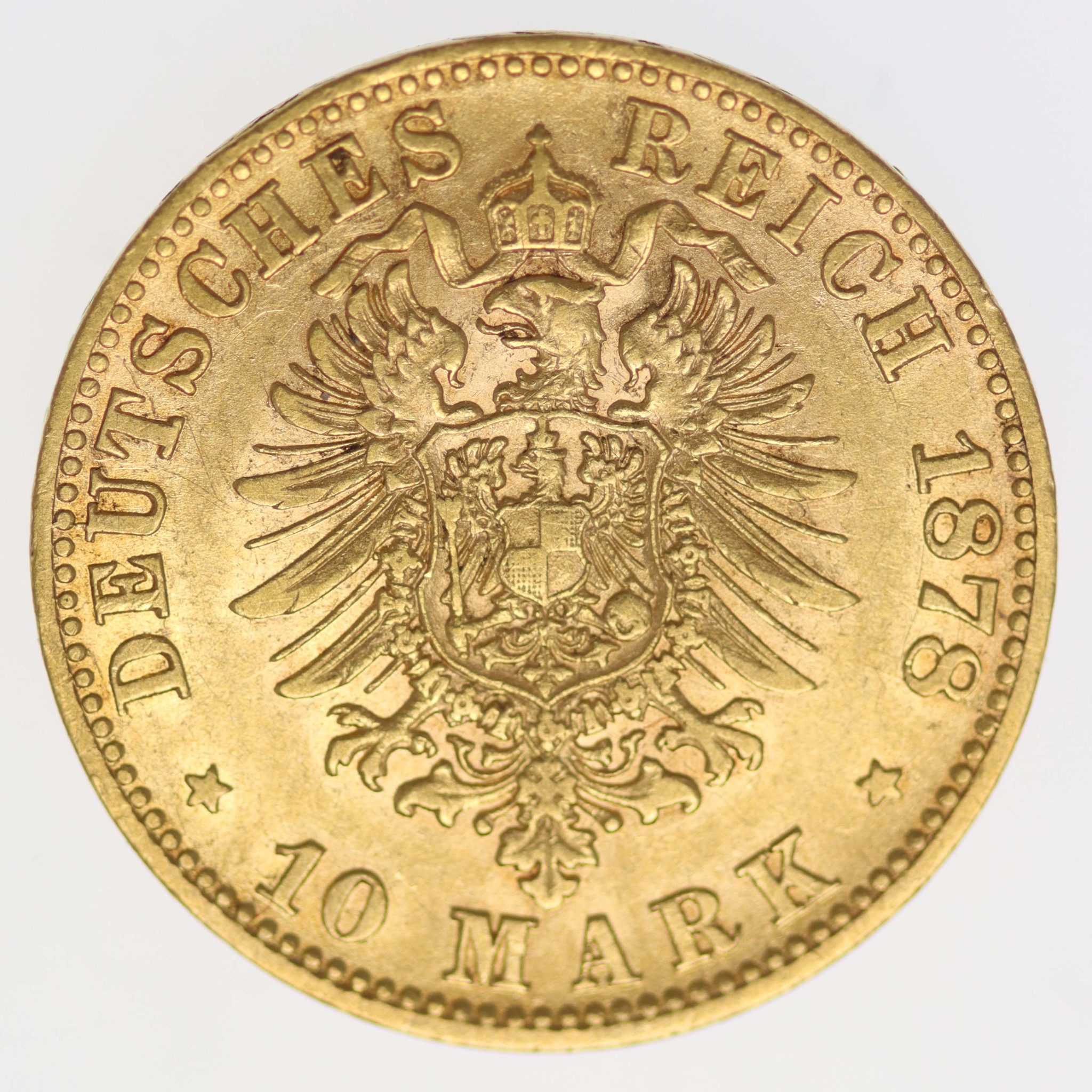 Württemberg Karl 10 Mark 1878