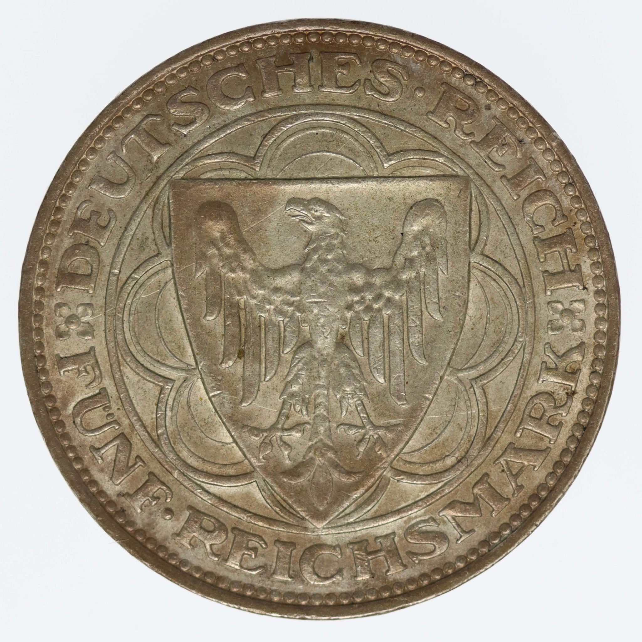 Weimarer Republik 5 Reichsmark 1927 Bremerhaven