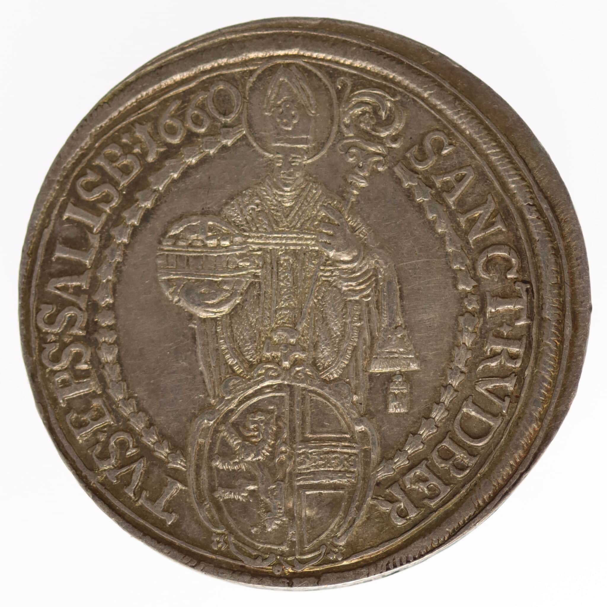 RDR Salzburg Guidobald von Thun und Hohenstein Taler 1660