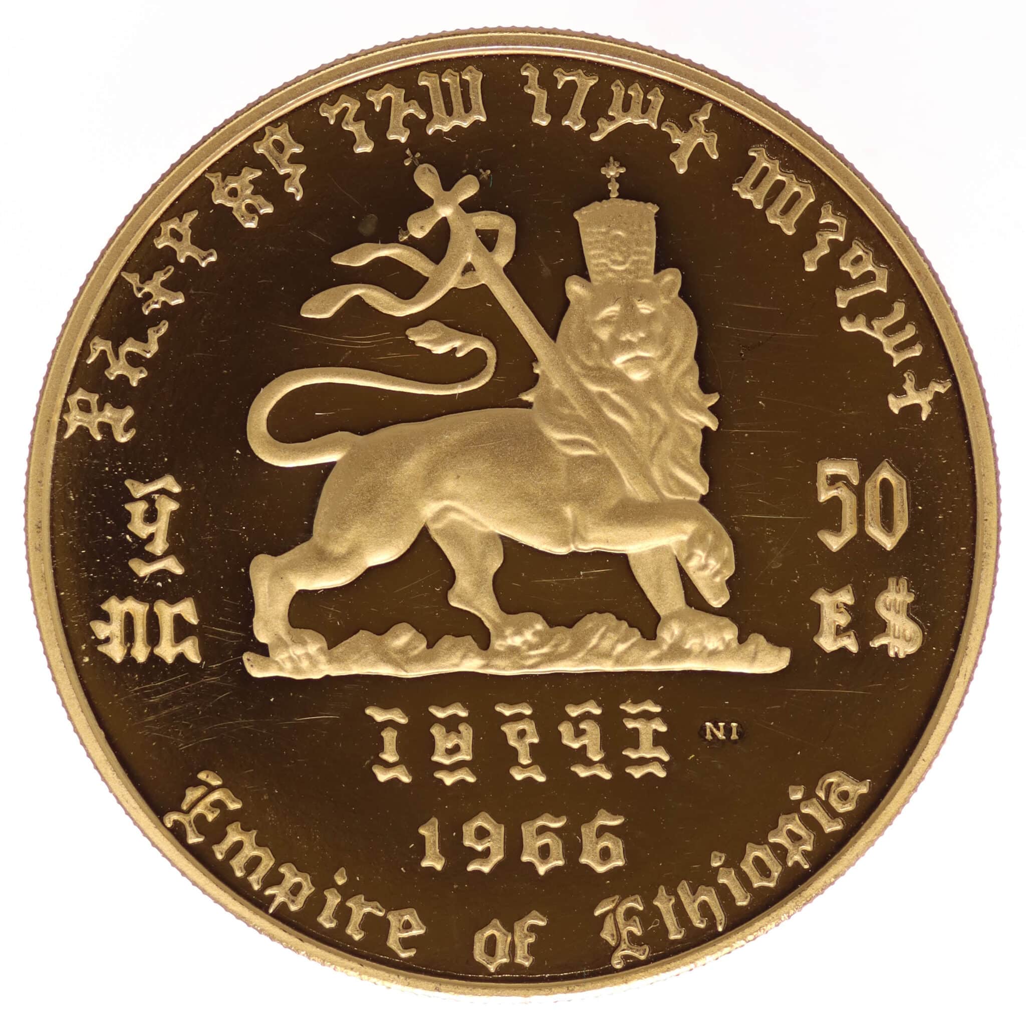 Äthiopien Haile Selassi 50 Dollars 1966