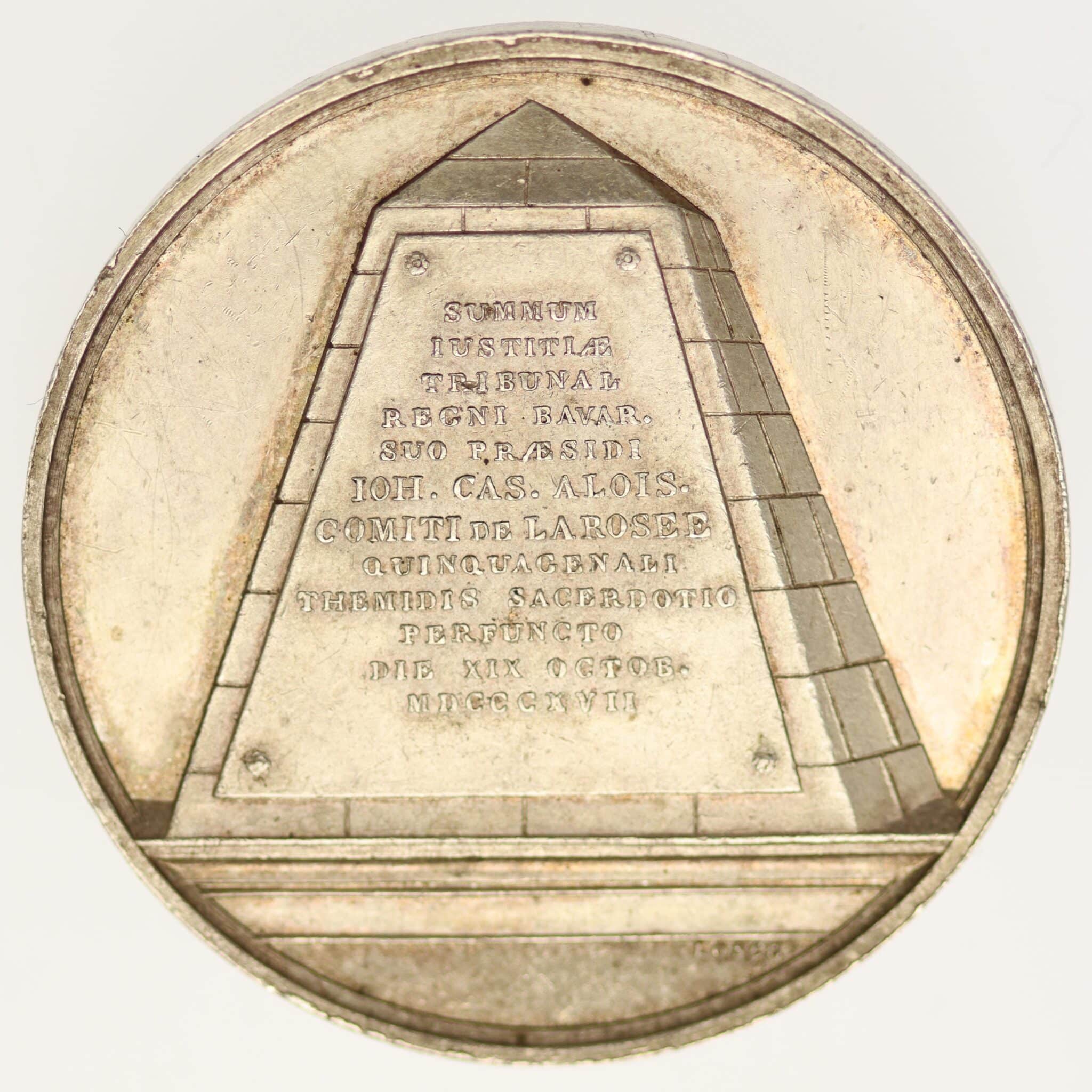 Bayern Maximilian I. Joseph Silbermedaille 1817
