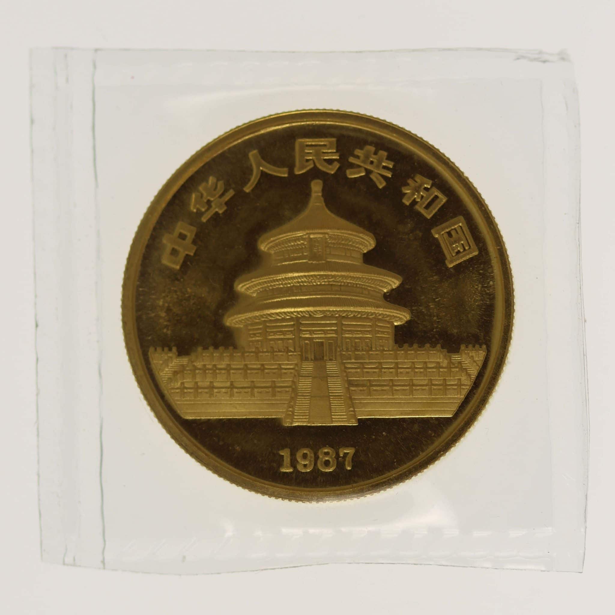China Panda 100 Yuan 1987 1 Unze