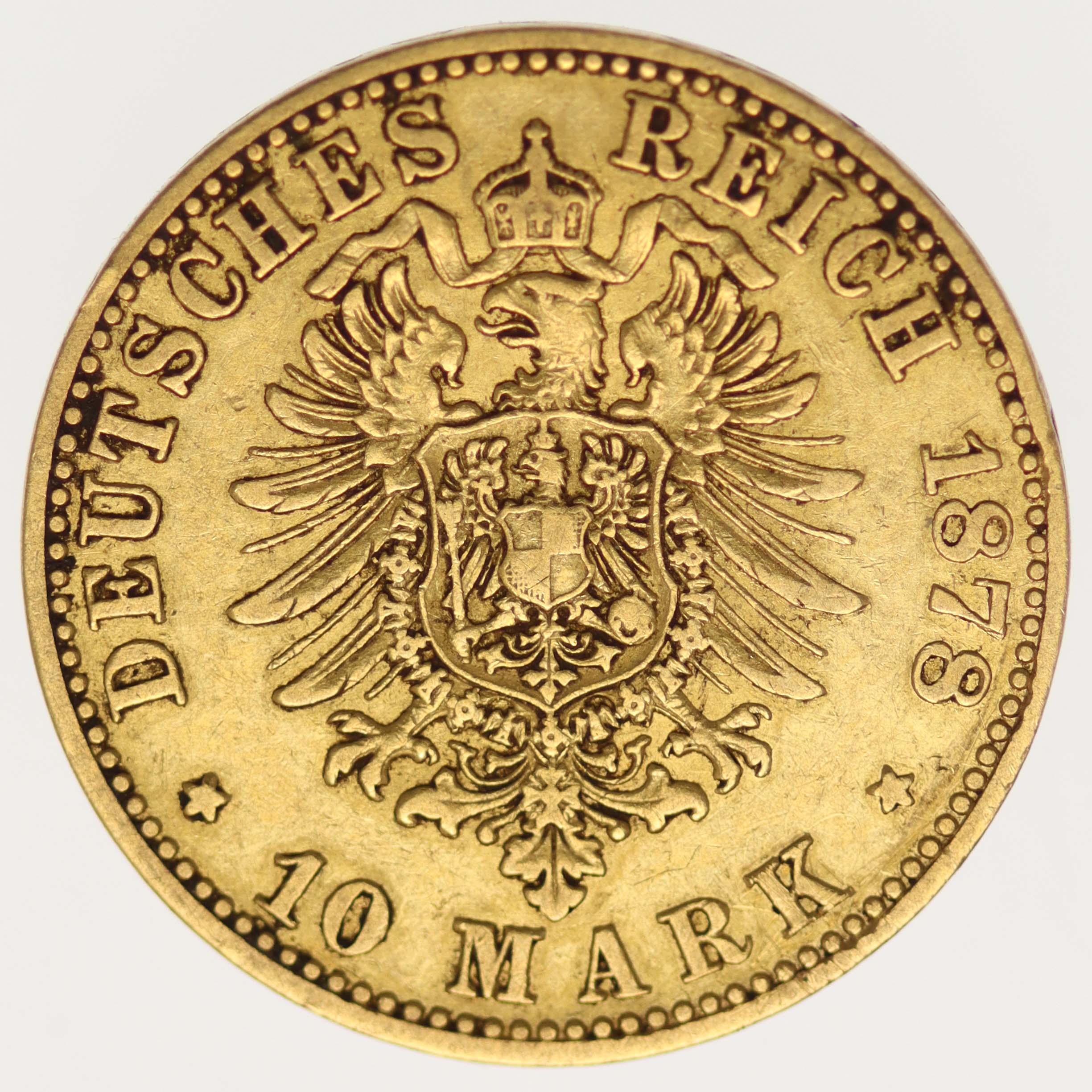 Mecklenburg Schwerin Friedrich Franz II. 10 Mark 1878 A